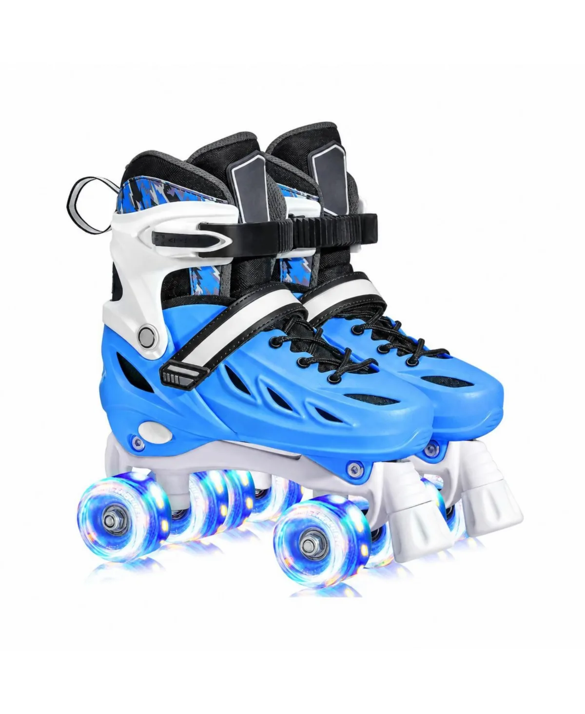 Adjustable Size Roller Skates with Reinforced Frame Smooth Quiet Glide Safe Triple Closure by Magicorange