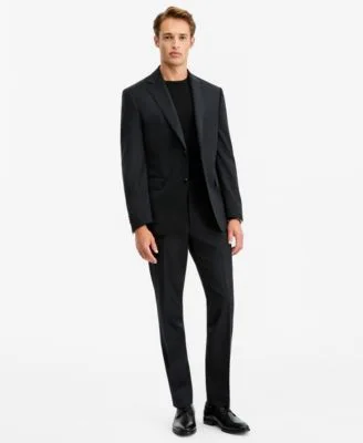 100 Wool Modern Fit Black Suit Separates by The Mens Store