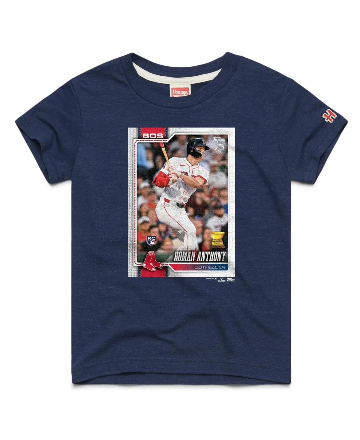 Homage Roman Anthony Boston Red Sox Topps Baseball Card Tri-Blend T-Shirt by Homage