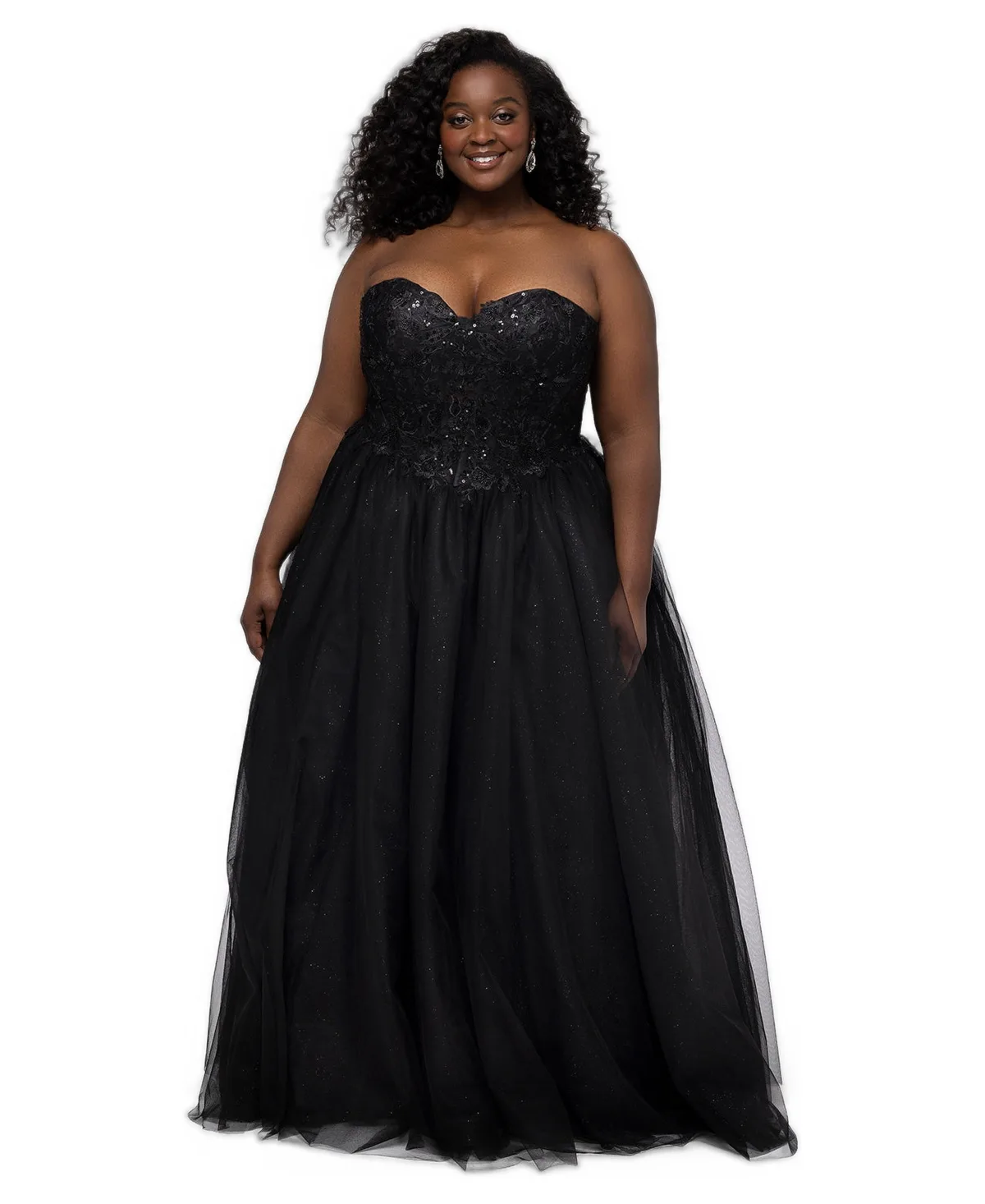The Night Is Young Sparkle Sweetheart Ball Gown by Sydneys Closet