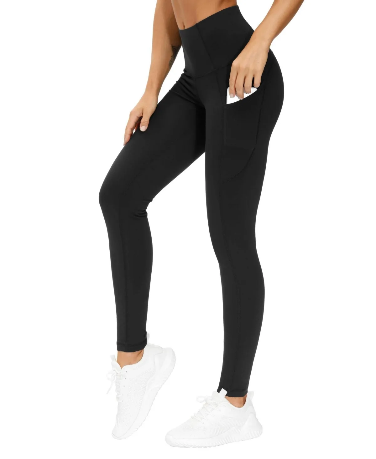 Thick High Waist Yoga Leggings with Pockets Workout Compression Pants by Furlihong