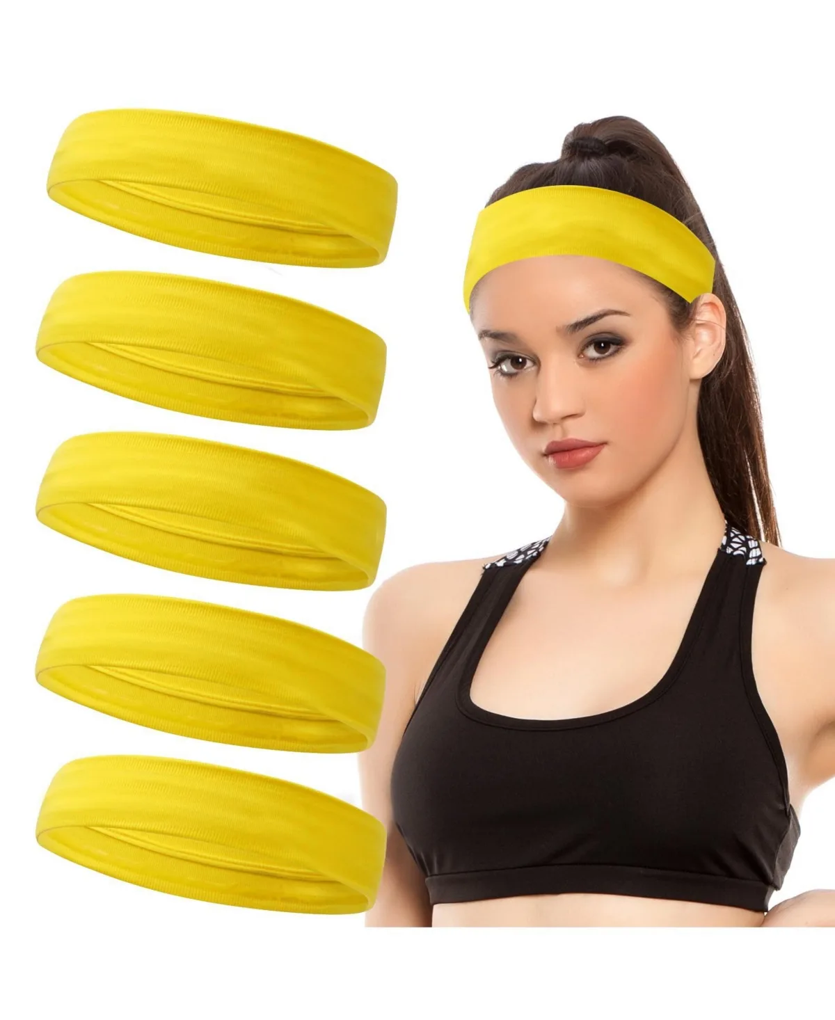 Non-Slip Running Headbands, 5-Piece Set by Peneyon