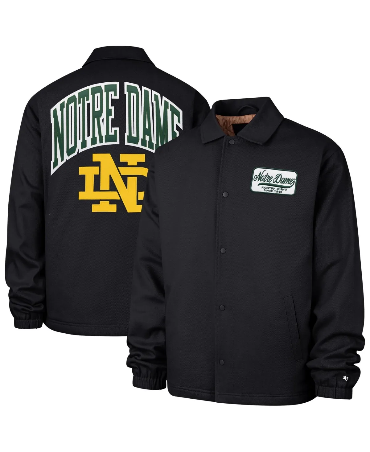 Notre Dame Fighting Irish Retread Full-Snap Coaches Jacket by 47 Brand