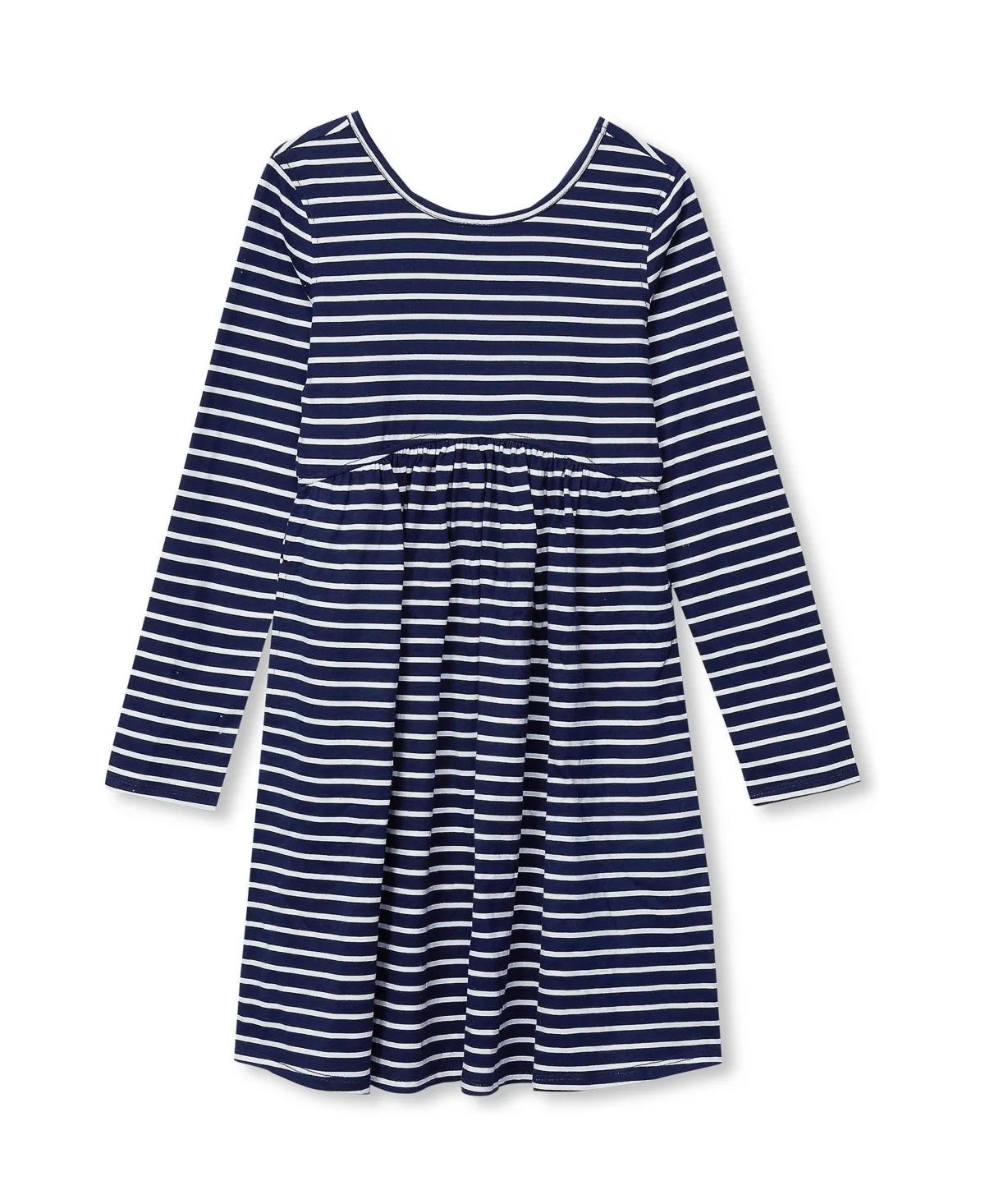Long Sleeve Gathered Waist Jersey Dress by Lands' End