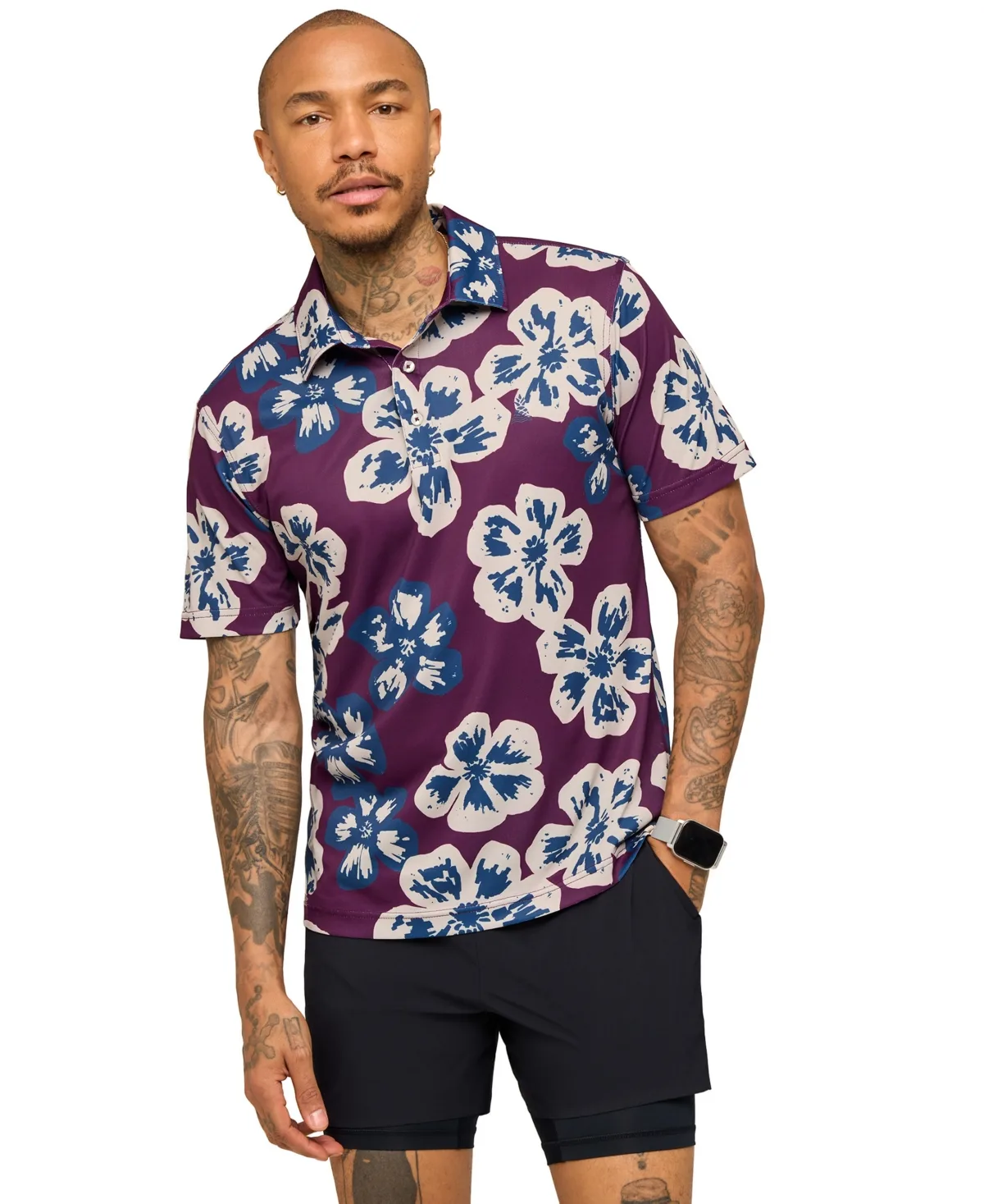 The Berry Botanica Floral-Print Regular-Fit Polo Shirt by Chubbies