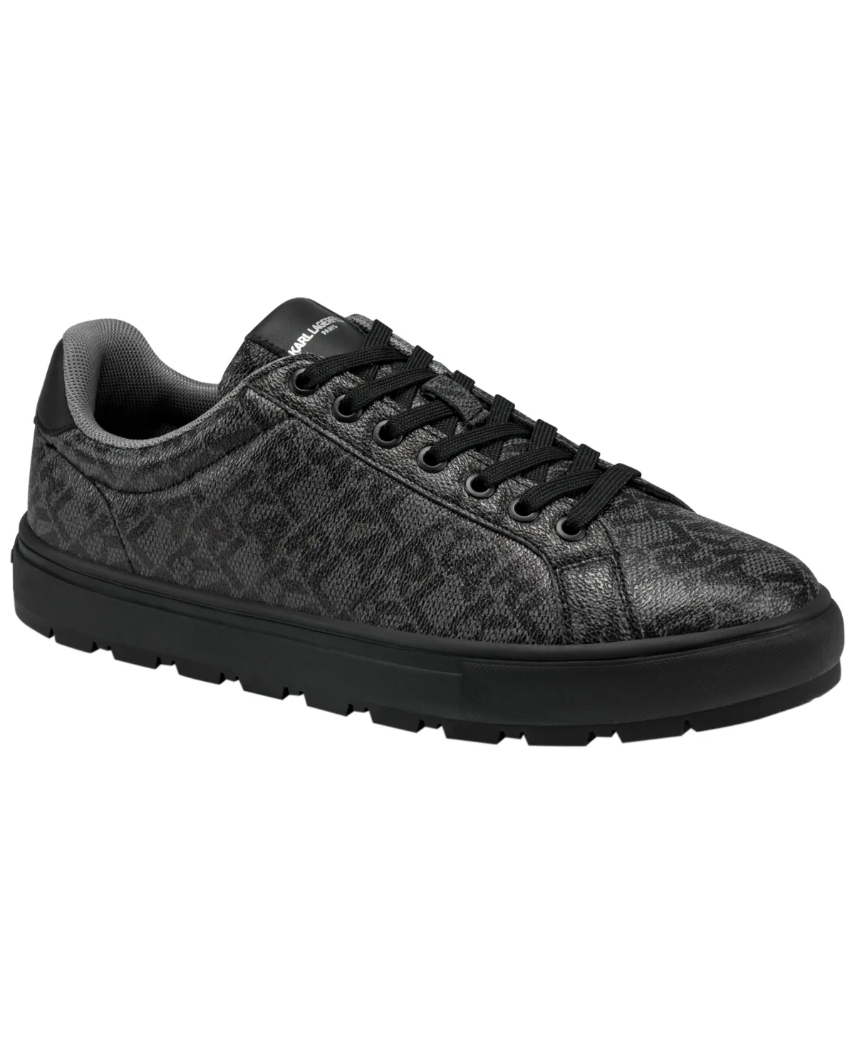 Fabien All-Over Logo Lace-Up Sneakers by Karl Lagerfeld