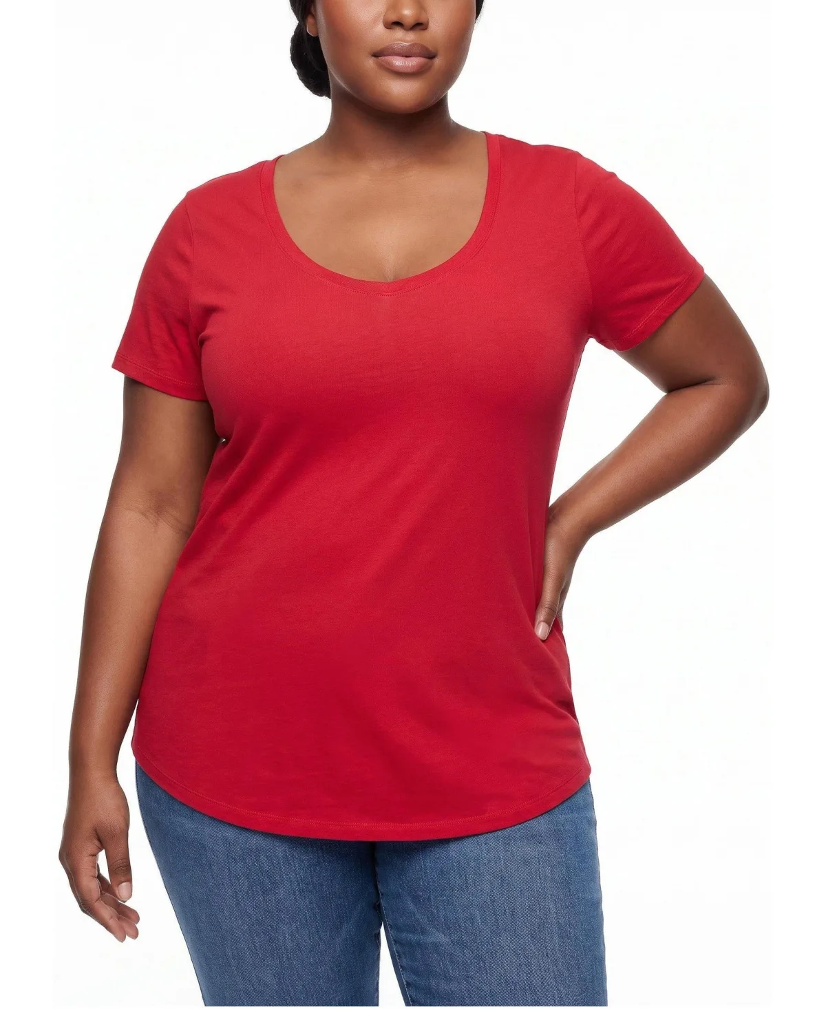 Girlfriend Signature Jersey V-Neck Tee by Torrid
