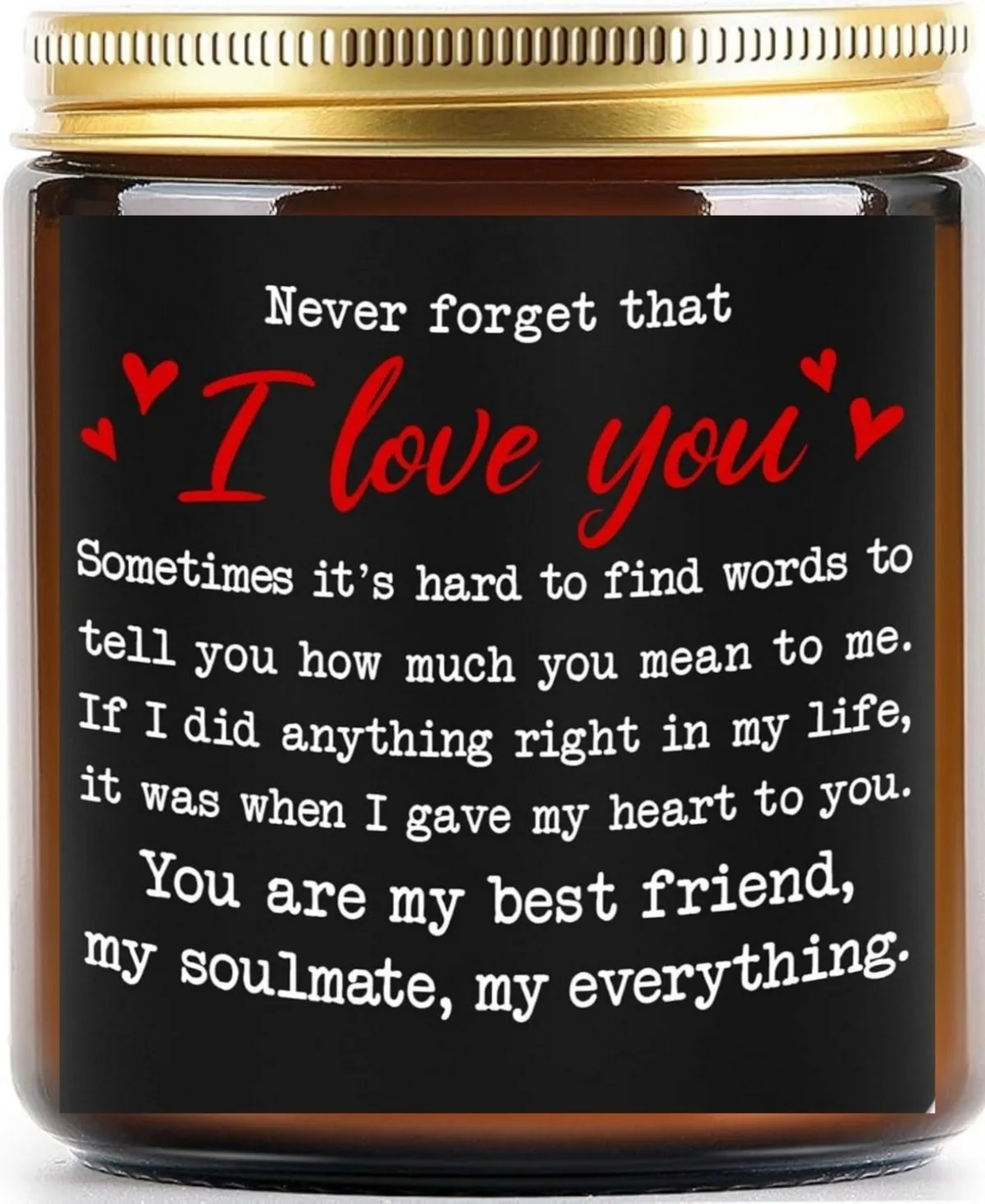I Love You Lavender Scented Soy Wax Candle, 10oz by Lovery
