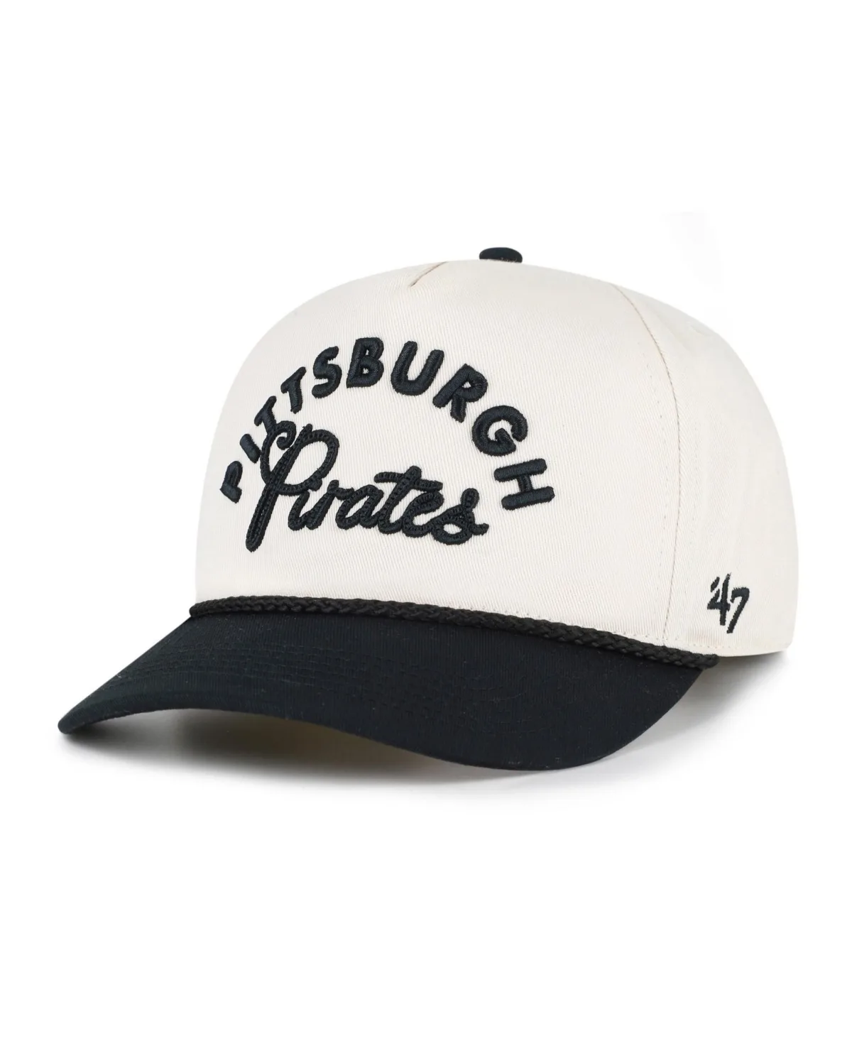 Pittsburgh Pirates Rope Script Snapback Baseball Cap by 47 Brand