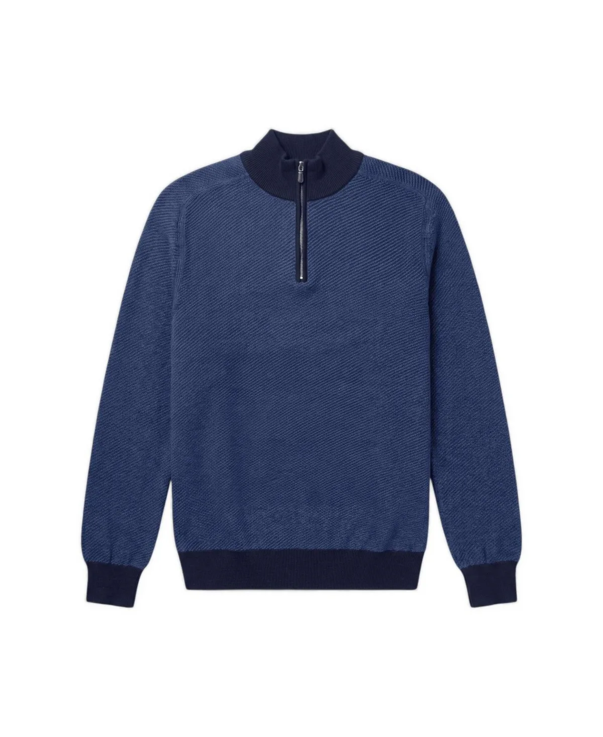 Quarter-Zip Mock-Neck Sweater