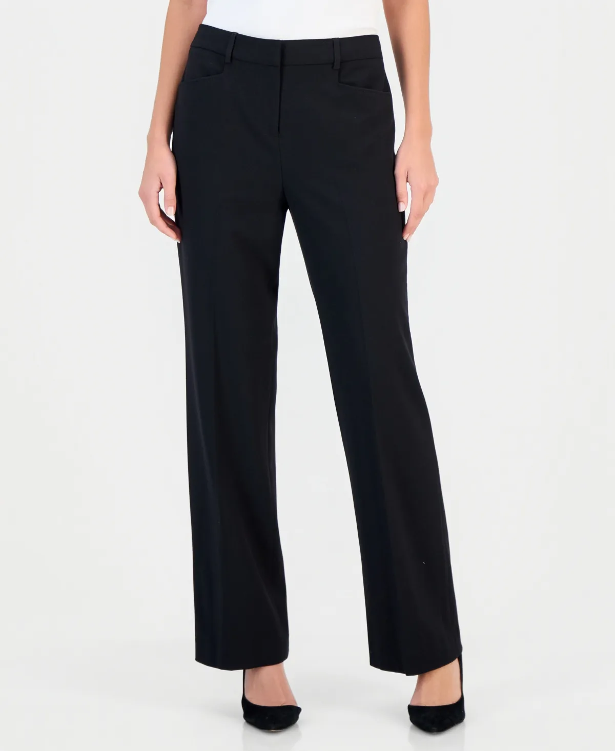 High-Rise Straight-Leg Pants