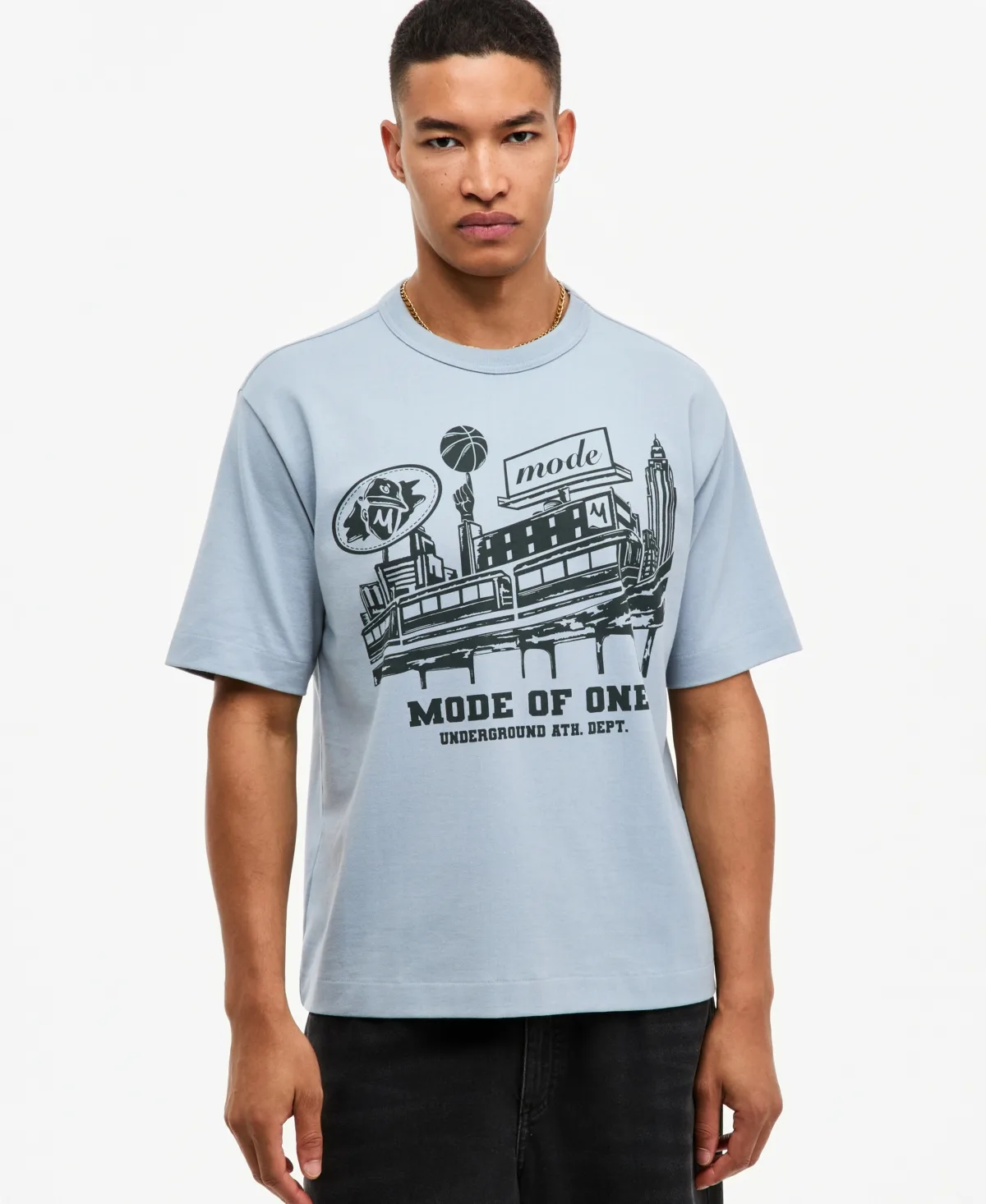 Graphic Crewneck Relaxed-Fit T-Shirt by Mode of One