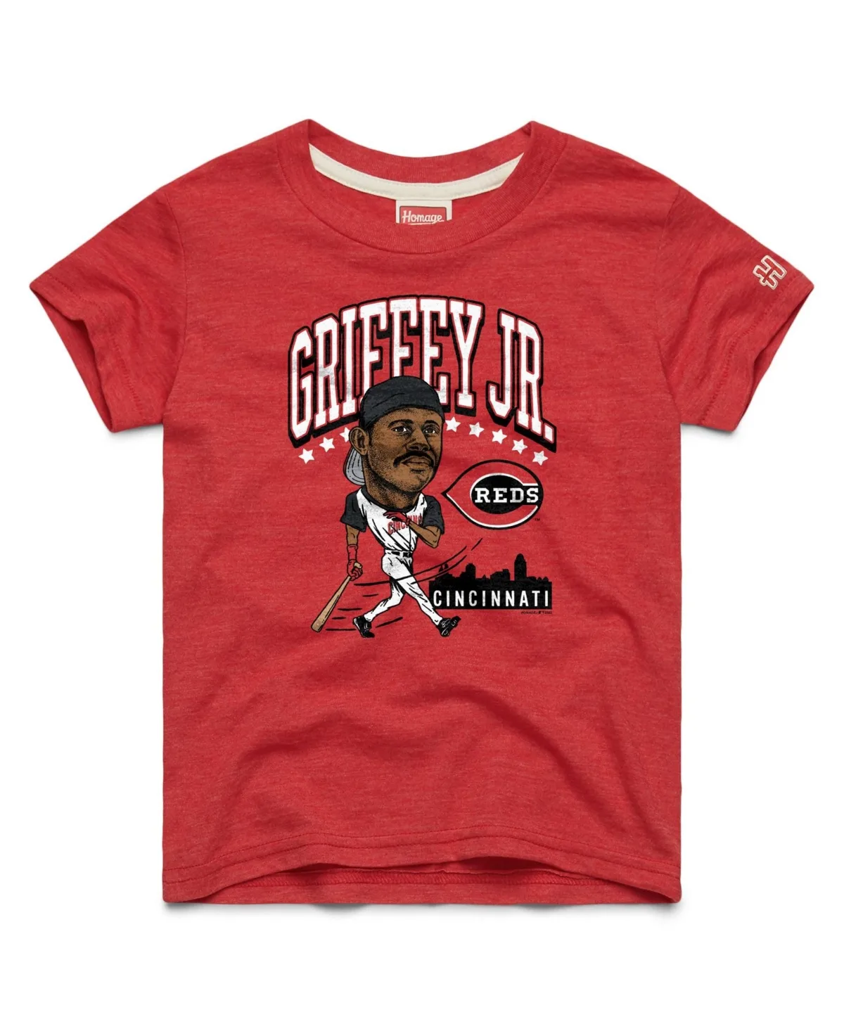 Ken Griffey Jr. Cincinnati Reds Cooperstown Collection Player Graphic Tri-Blend T-Shirt by Homage