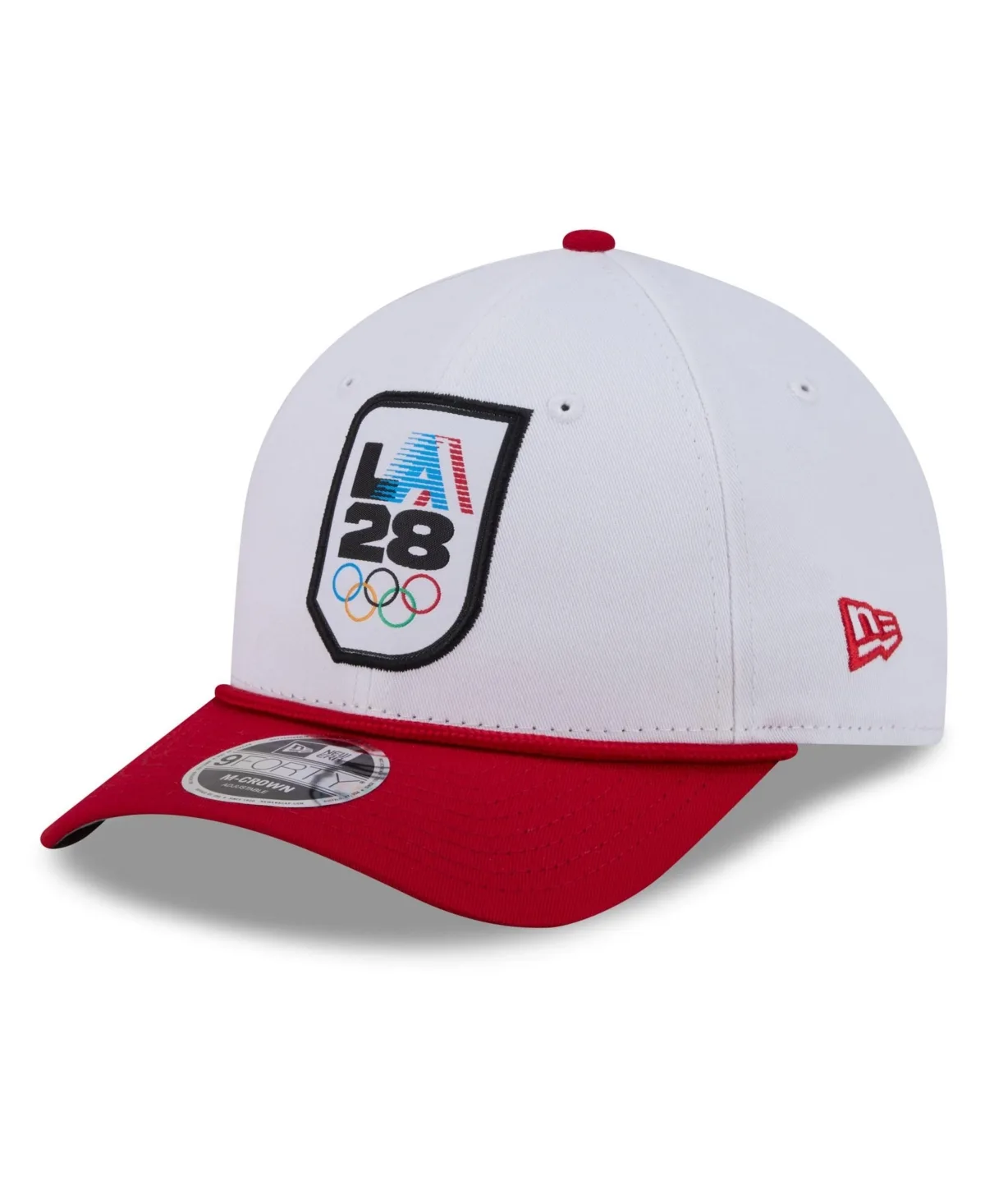 Adjustable LA28 9FORTY M-Crown Braided Rope Baseball Cap by New Era