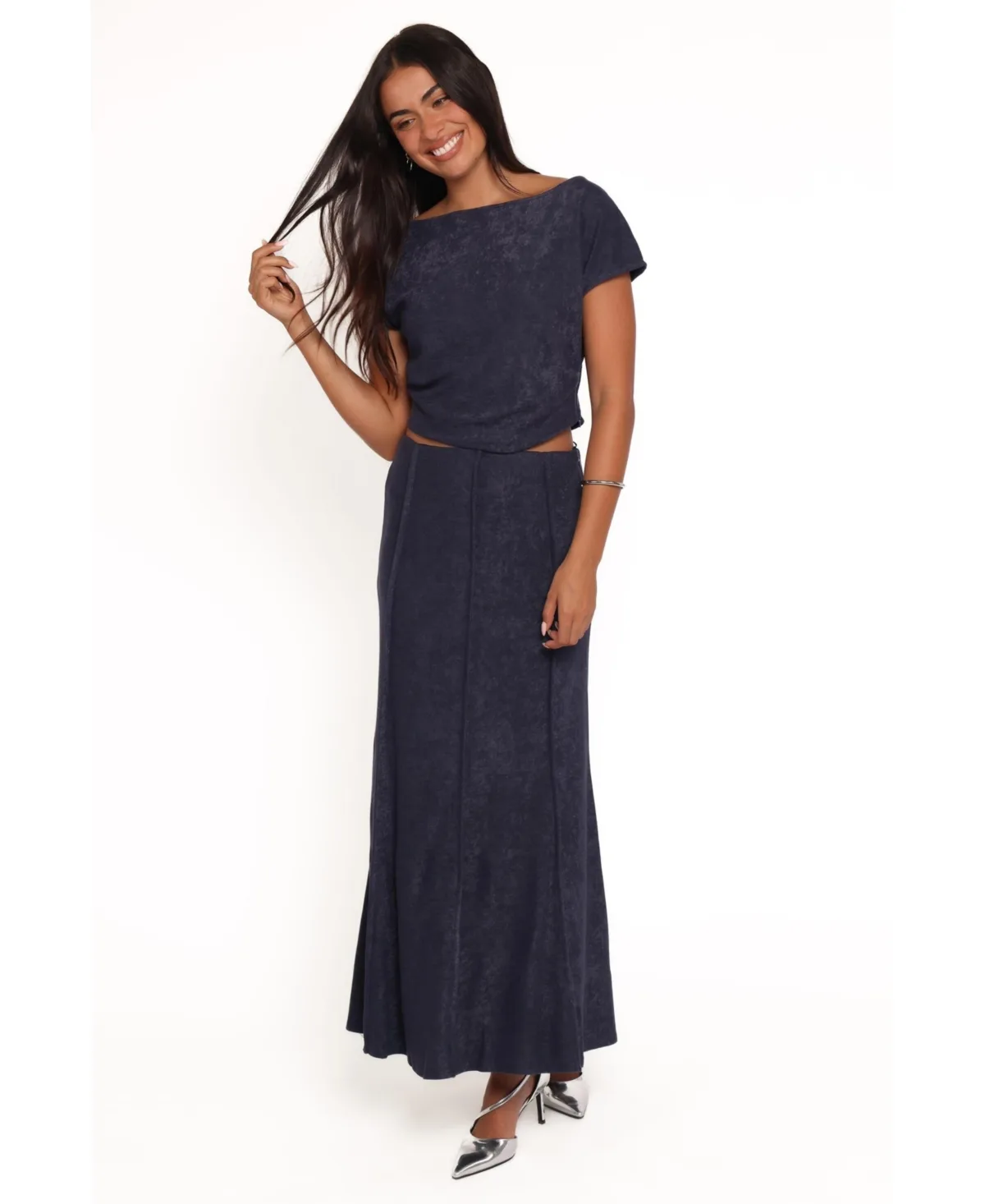 Aria Boat-Neck Short-Sleeve Maxi Top and Skirt, 2-Piece Set by Petal and Pup