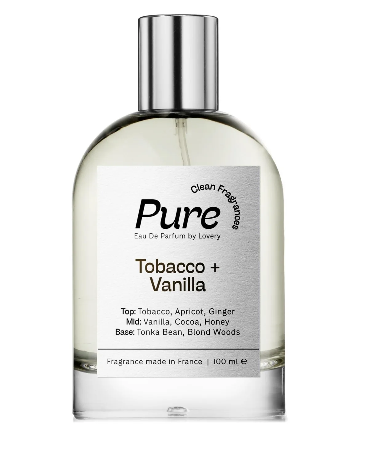 Pure Tobacco and Vanilla Eau De Parfum, Made in France, 3.4 oz by Lovery