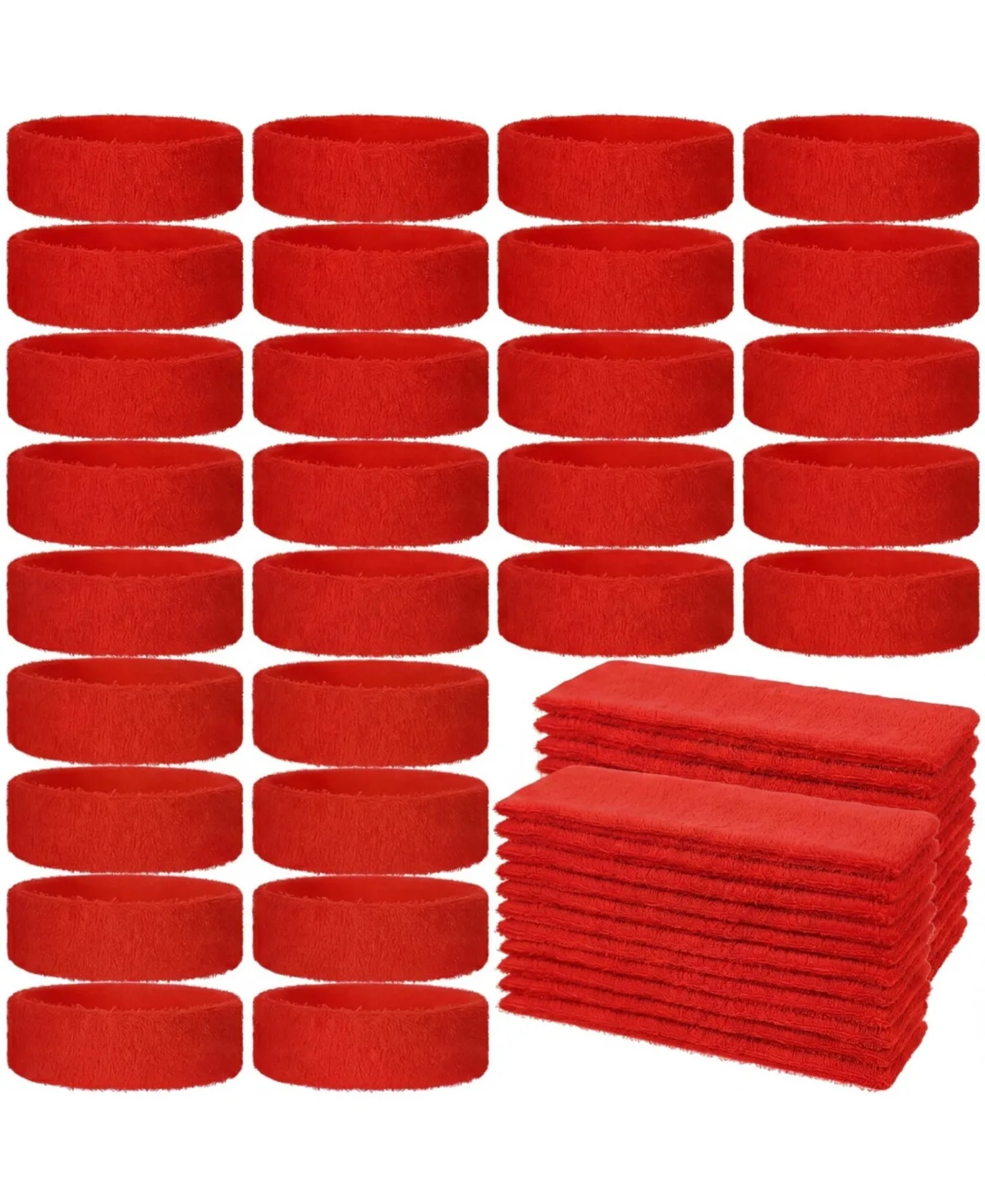 Athletic Terry Cloth Headbands, 24-Piece Set by Furlihong