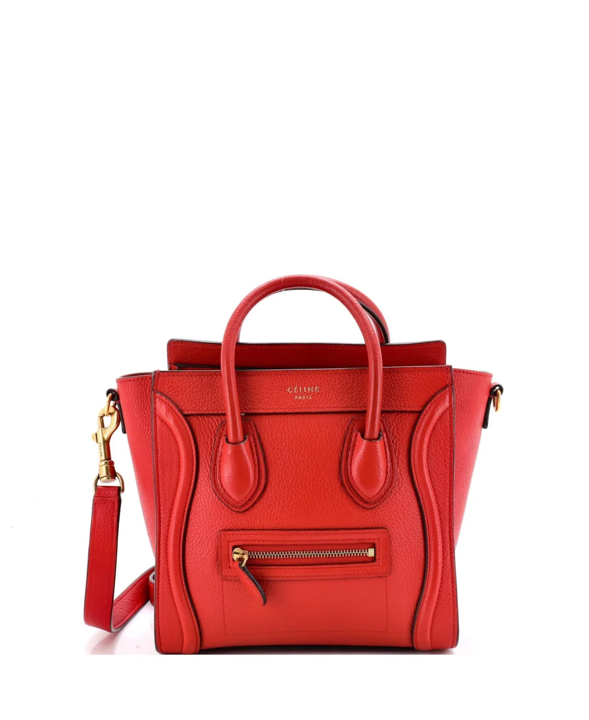 Pre-Owned Celine Nano Luggage Bag Grainy Leather by Celine