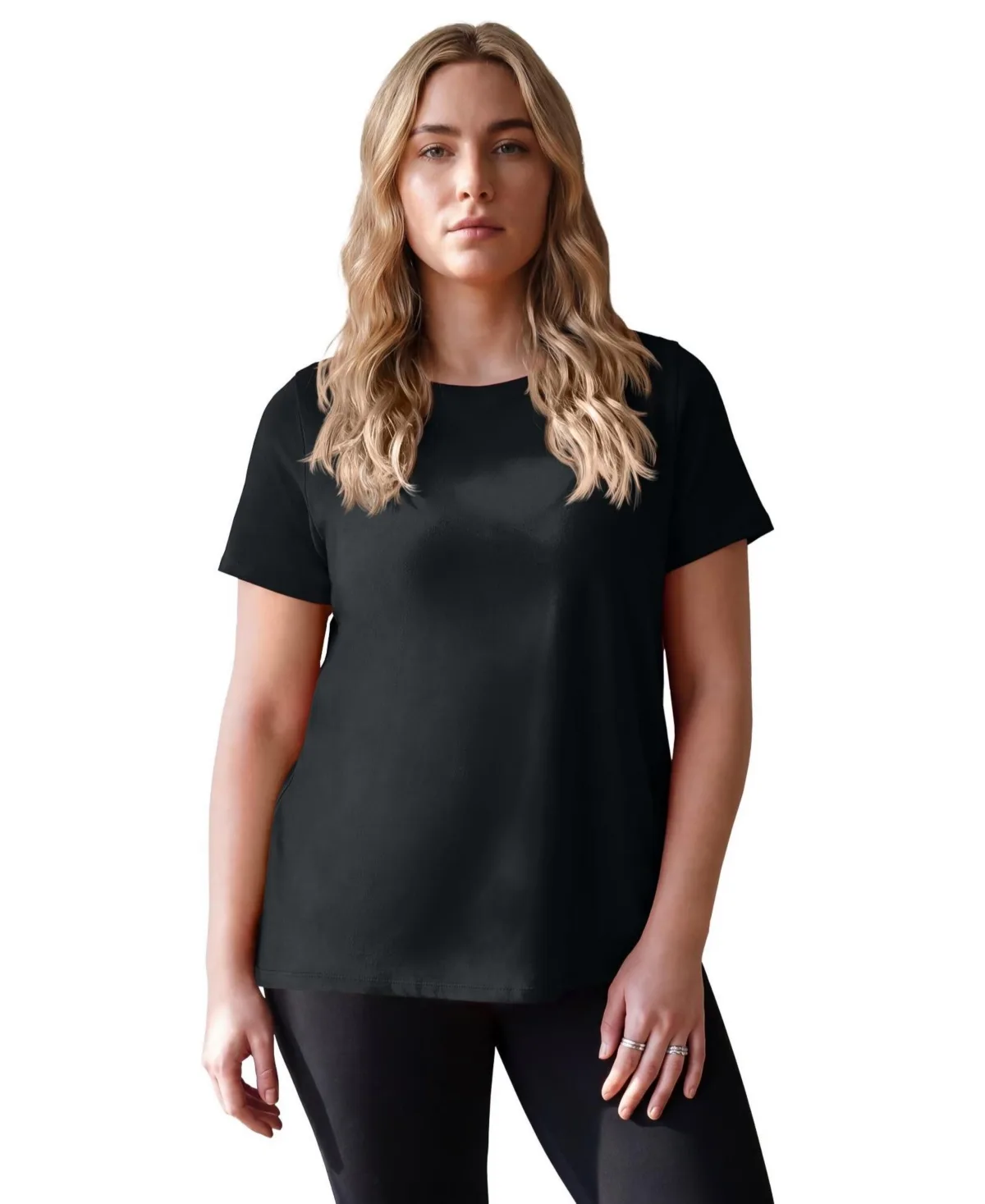 Signature Scoop Neck Relaxed-Fit T-Shirt by Avenue