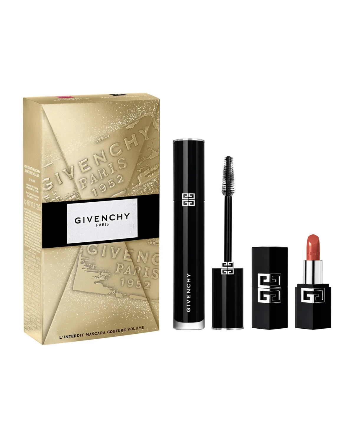 2-Piece LInterdit Couture Volume Mascara + Mini Le Rouge Lipstick Set by GIVENCHY
