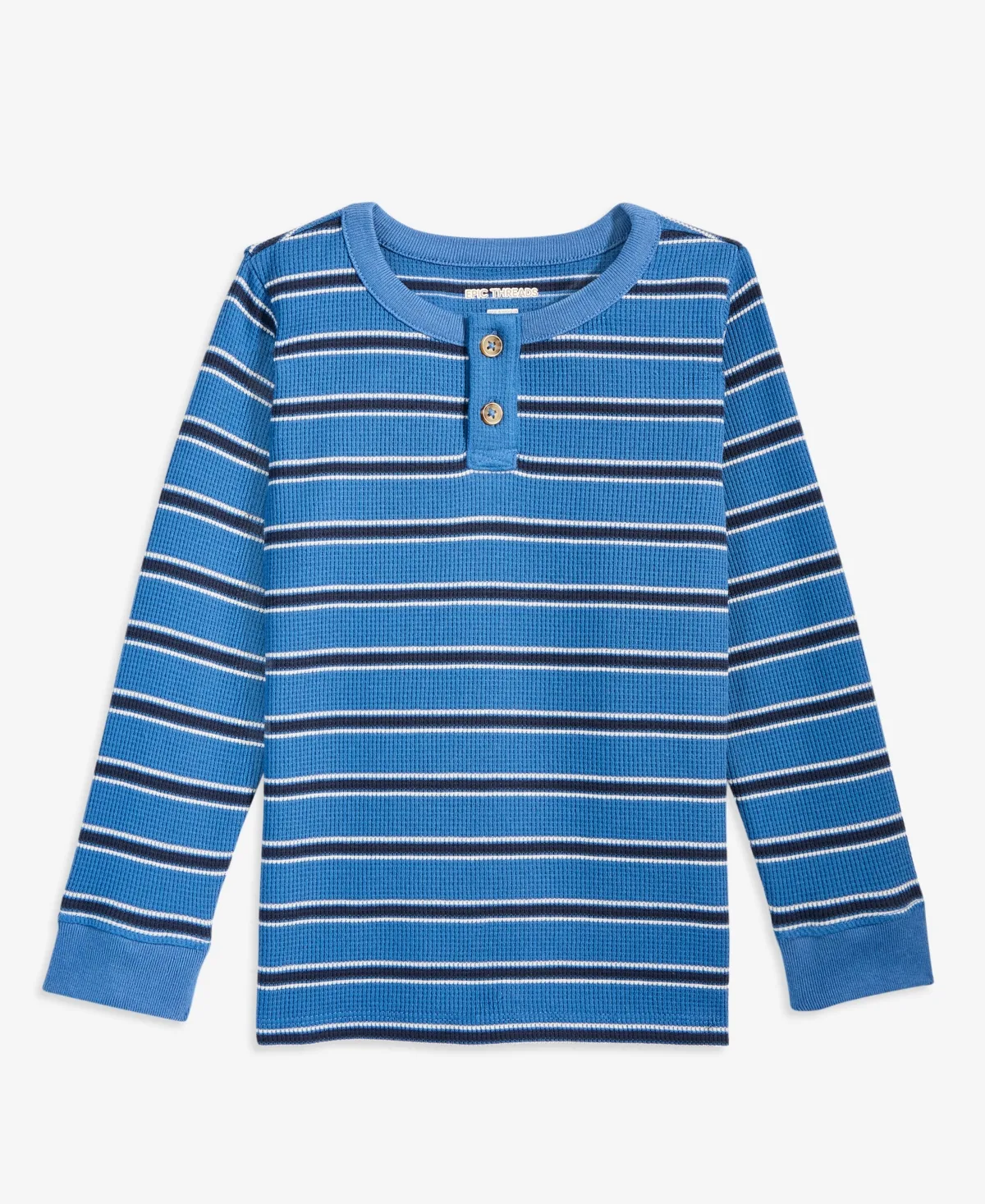 Striped Henley Thermal Shirt by Epic Threads