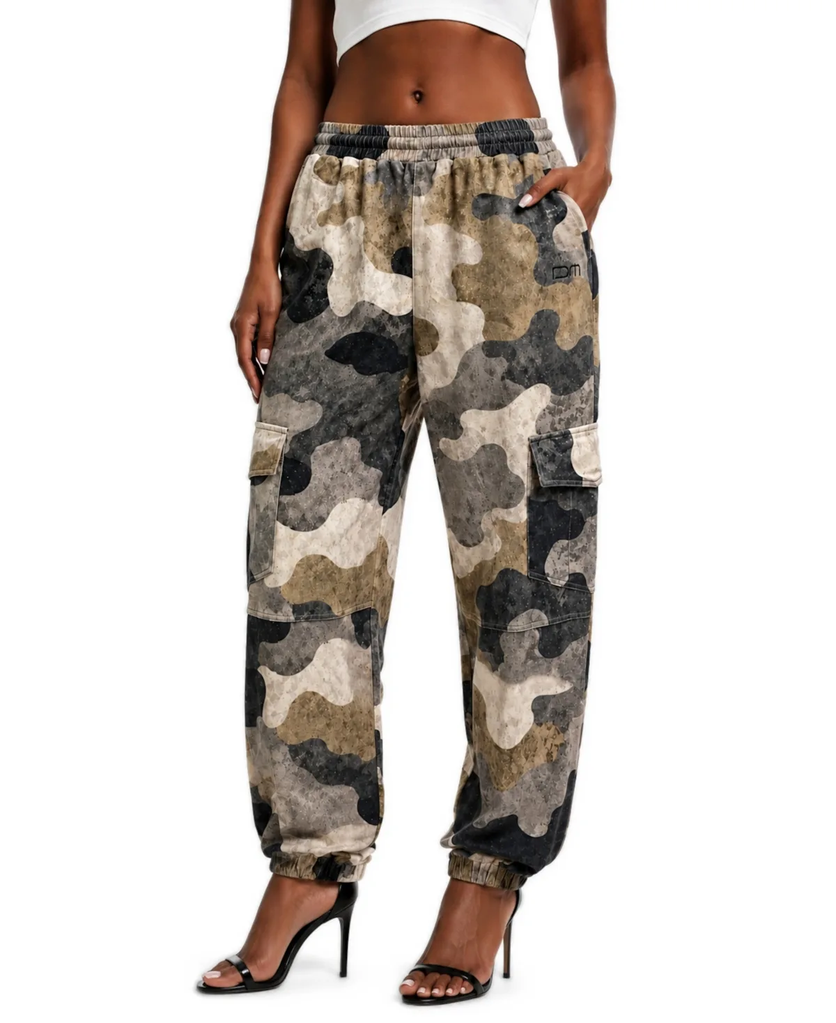 Camo Baggy Cargo Joggers by Dai Moda