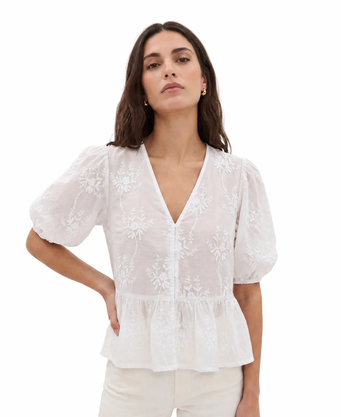 Floral Peplum Blouse