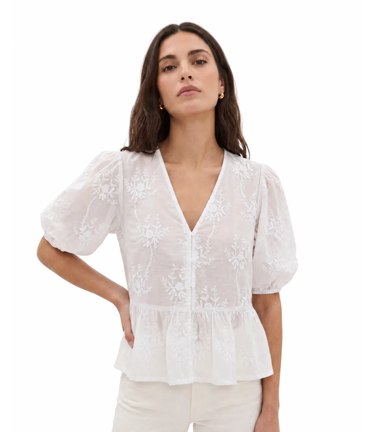 Floral Peplum Blouse