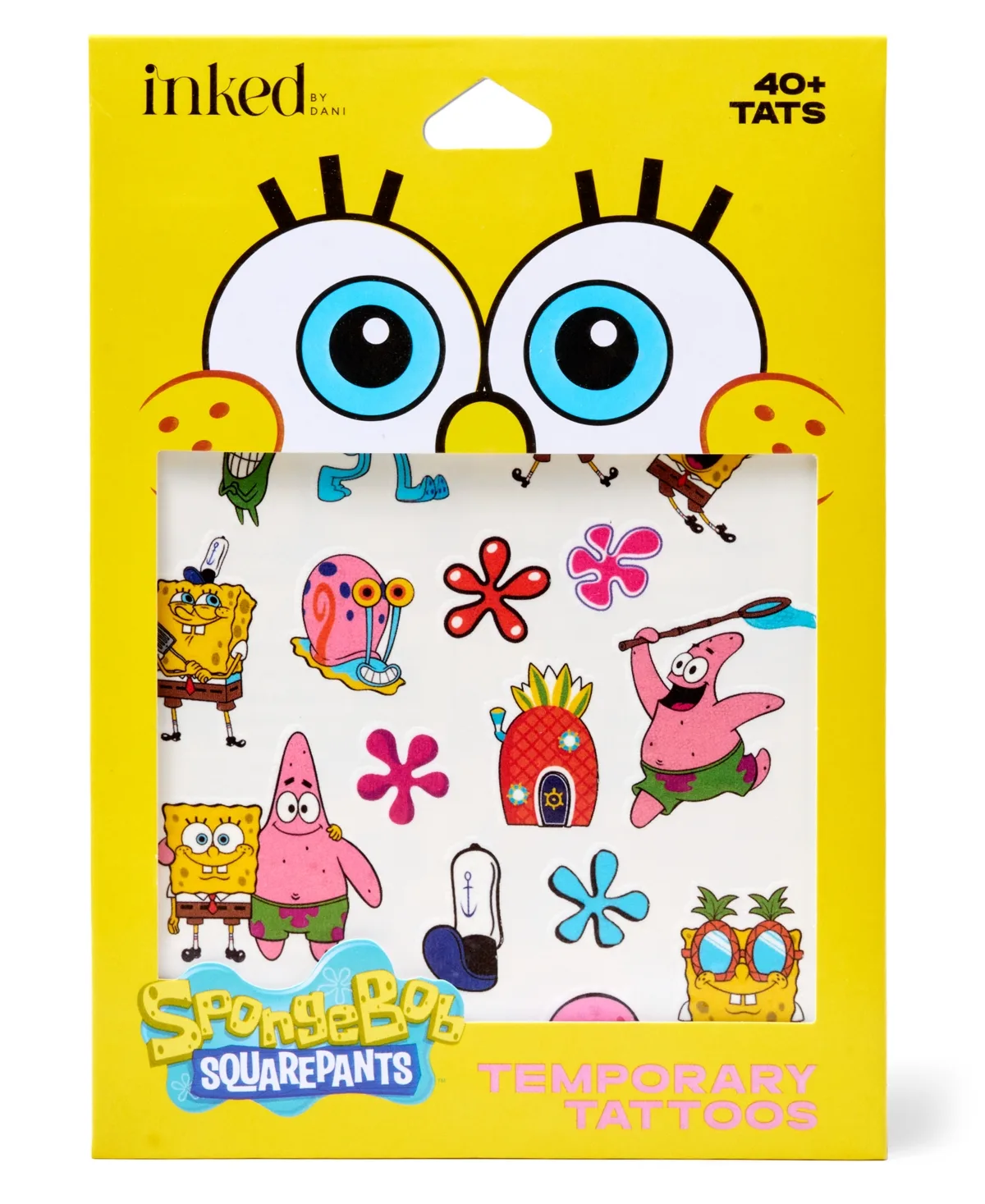Best Day Ever SpongeBob Waterproof Temporary Tattoo, 2-Piece Set by Inked by Dani