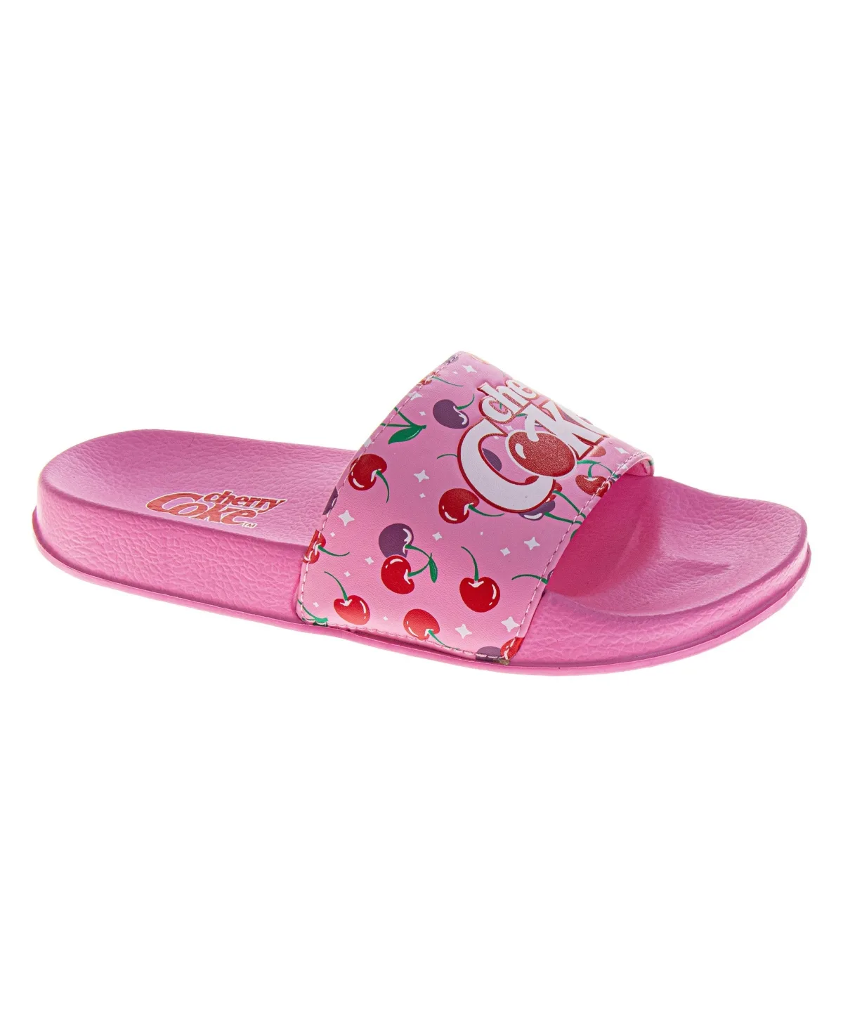 Cherry Coke Casual Slides for Comfortable Quick Dry Beach Pool Summer Sandals by Coca Cola