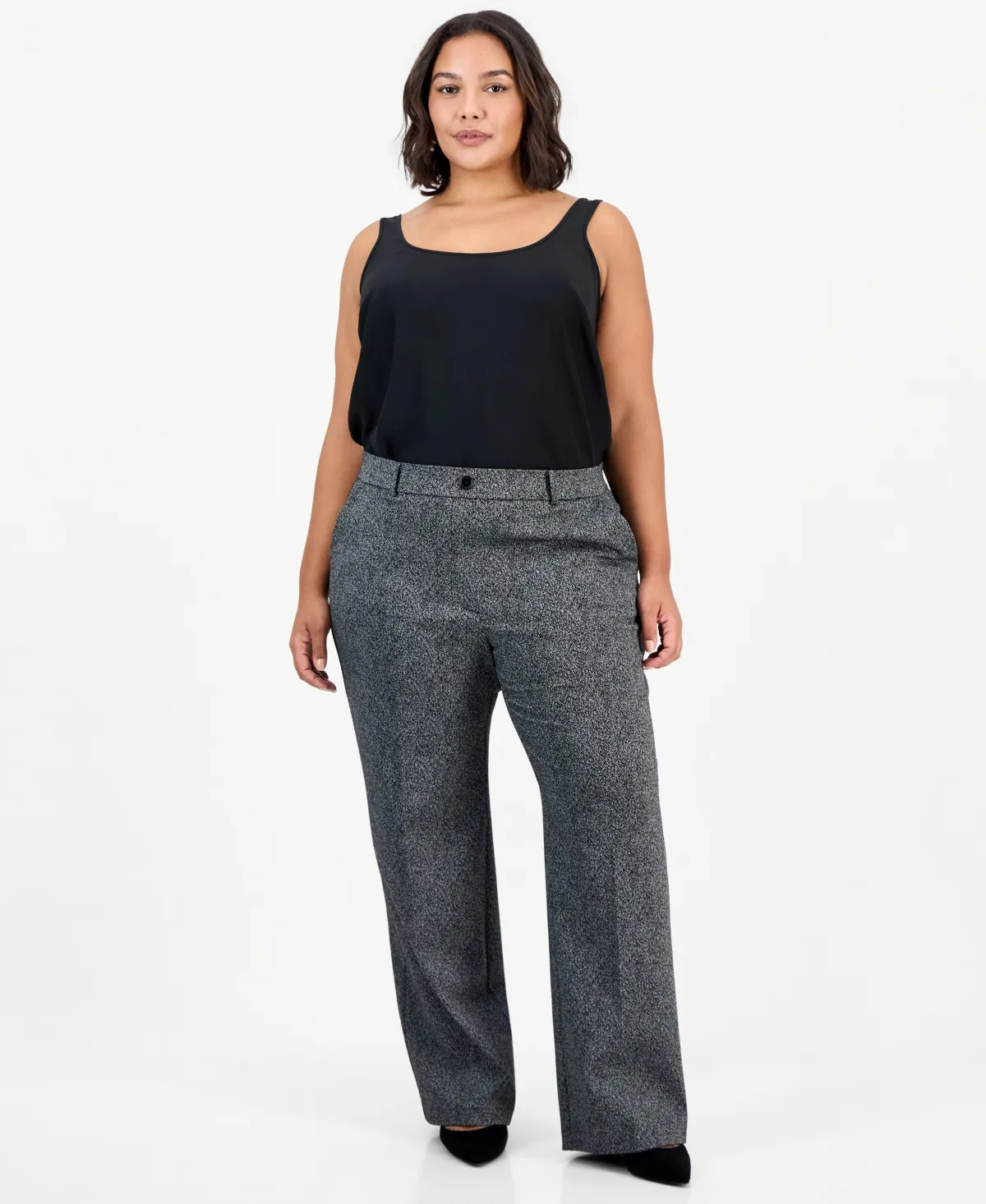 Faux-Fly Wide-Leg Trousers by Kasper