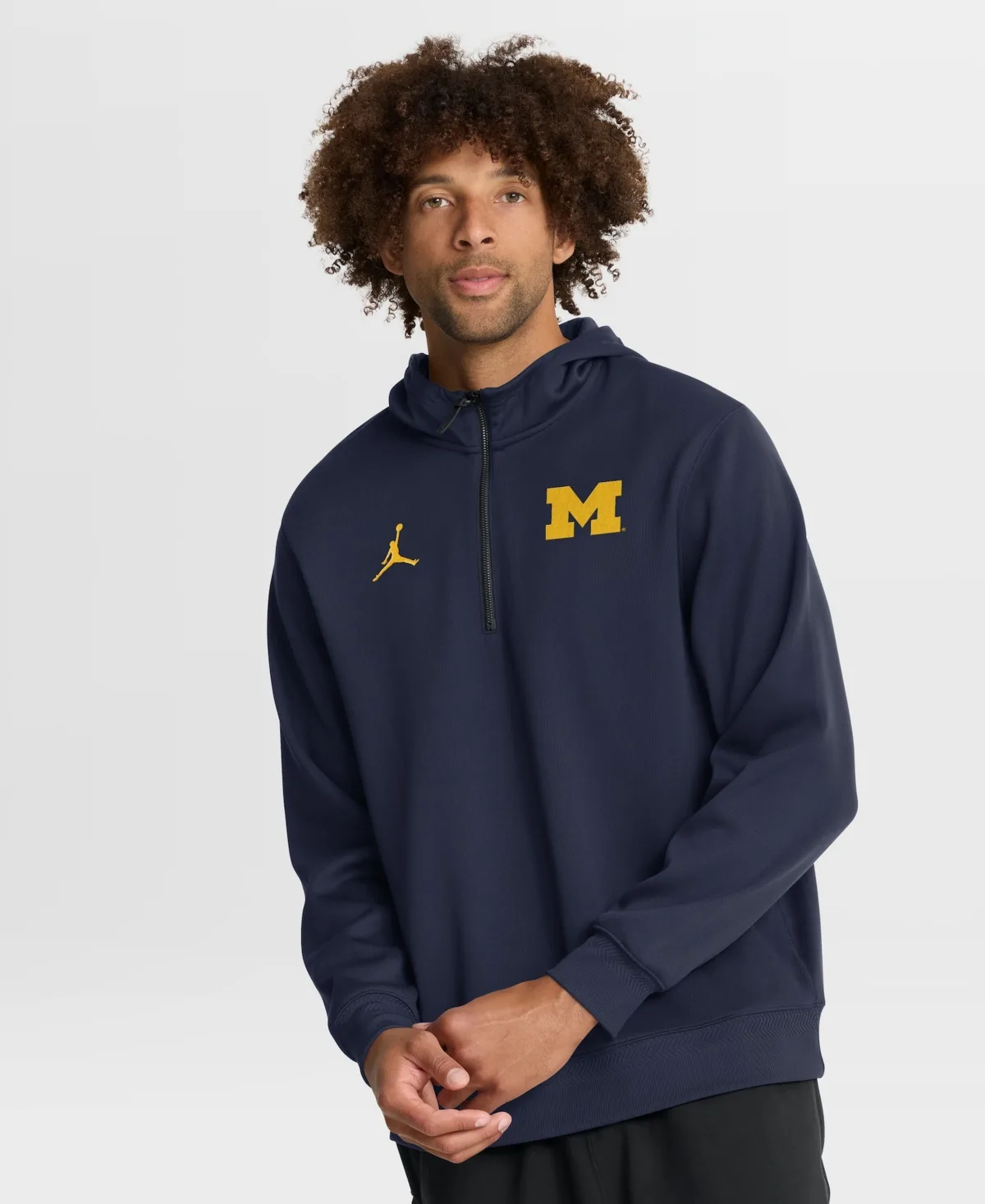 Michigan Wolverines Coaches Premium Dri-Fit Quarter-Zip Hoodie
