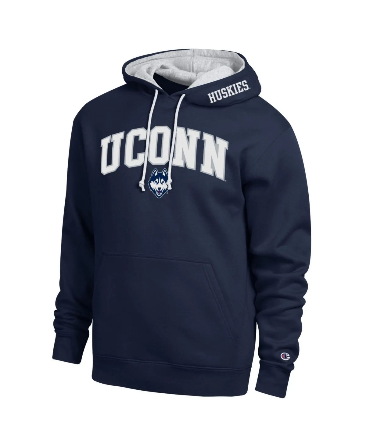 UConn Huskies Arch Tackle Twill Hoodie by Champion