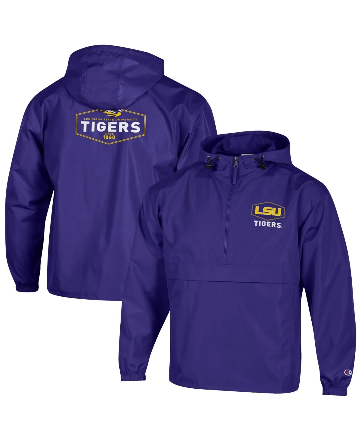 Lsu Tigers Delay Packable Half-Zip Sweatshirt by Champion