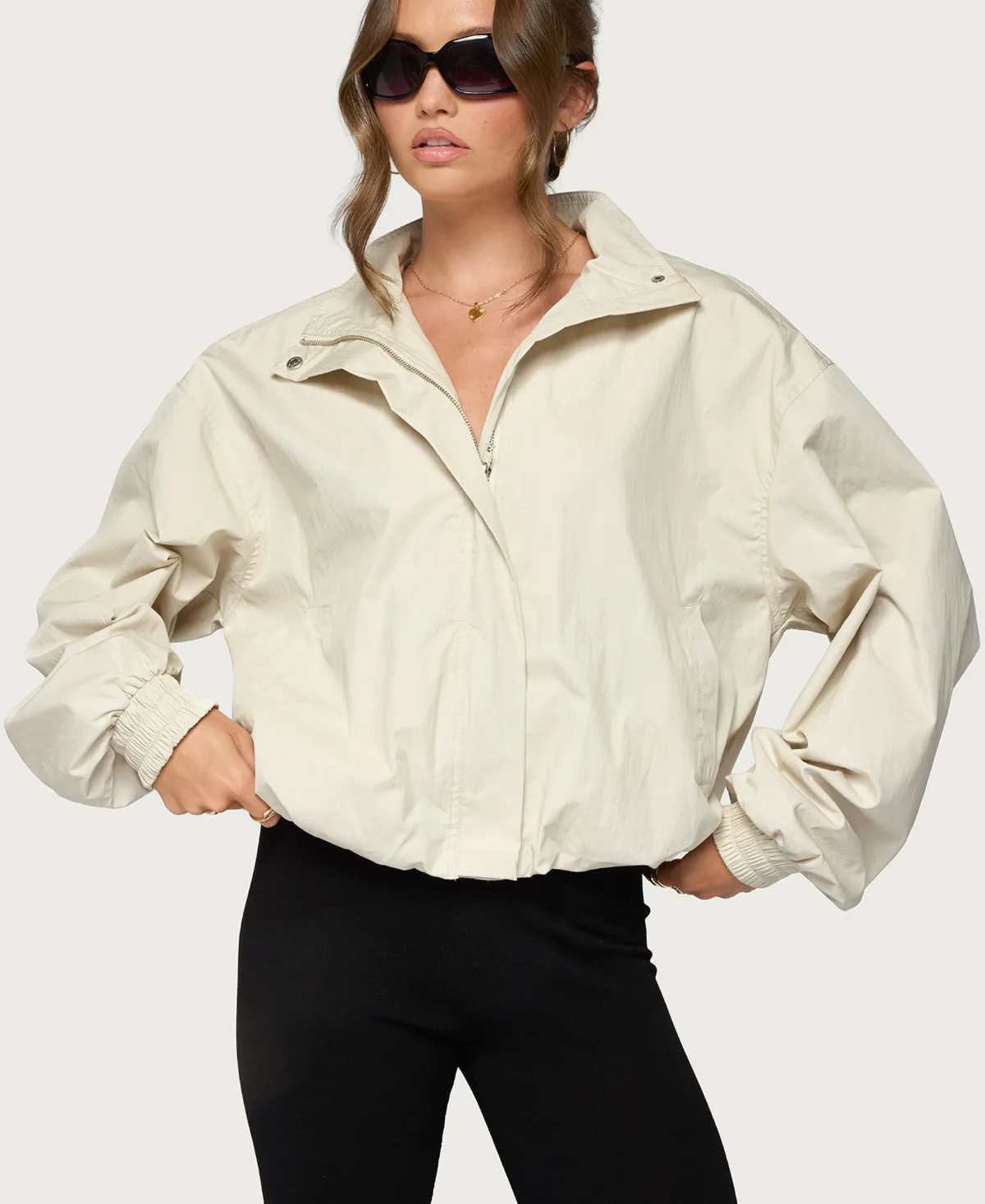 Rooney High Neck Jacket by Edikted