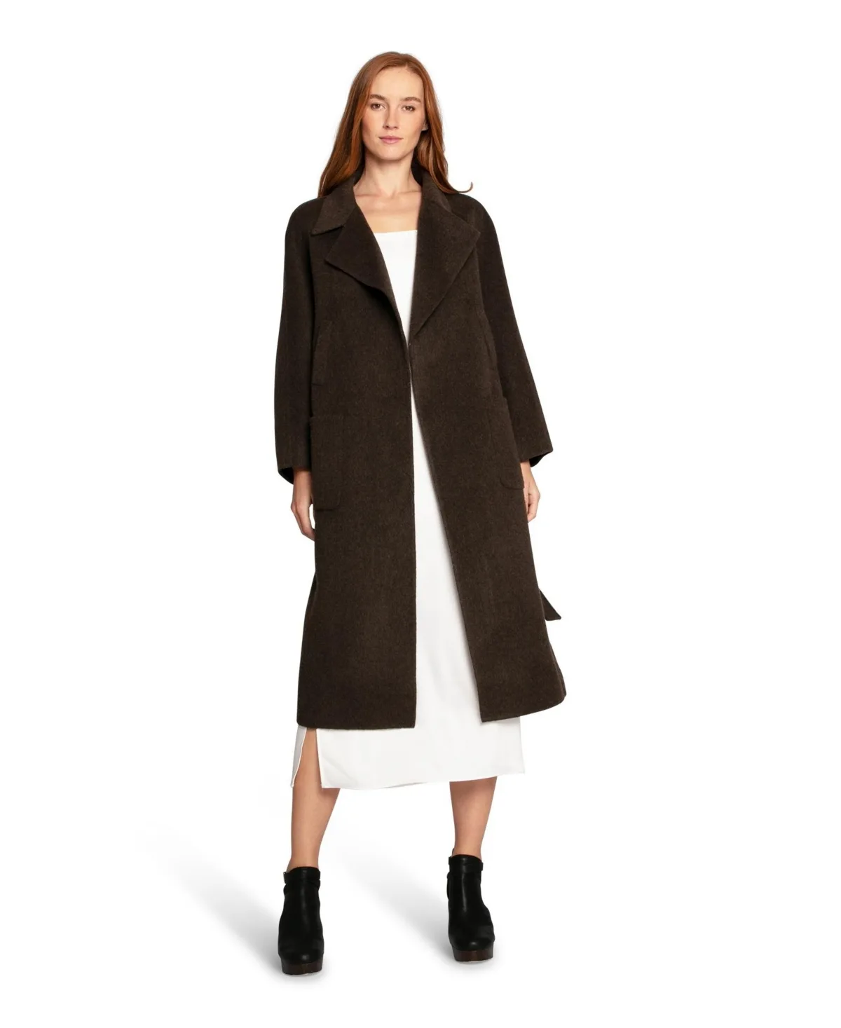 Big Girl Belted Wool Blend Coat by Belle & Bloom