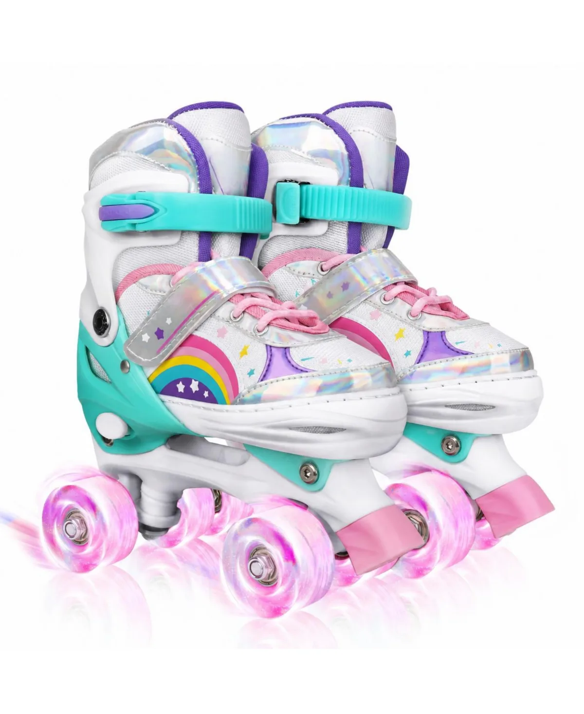 Adjustable Light Up Wheels Roller Skates 4 Sizes by Magicorange