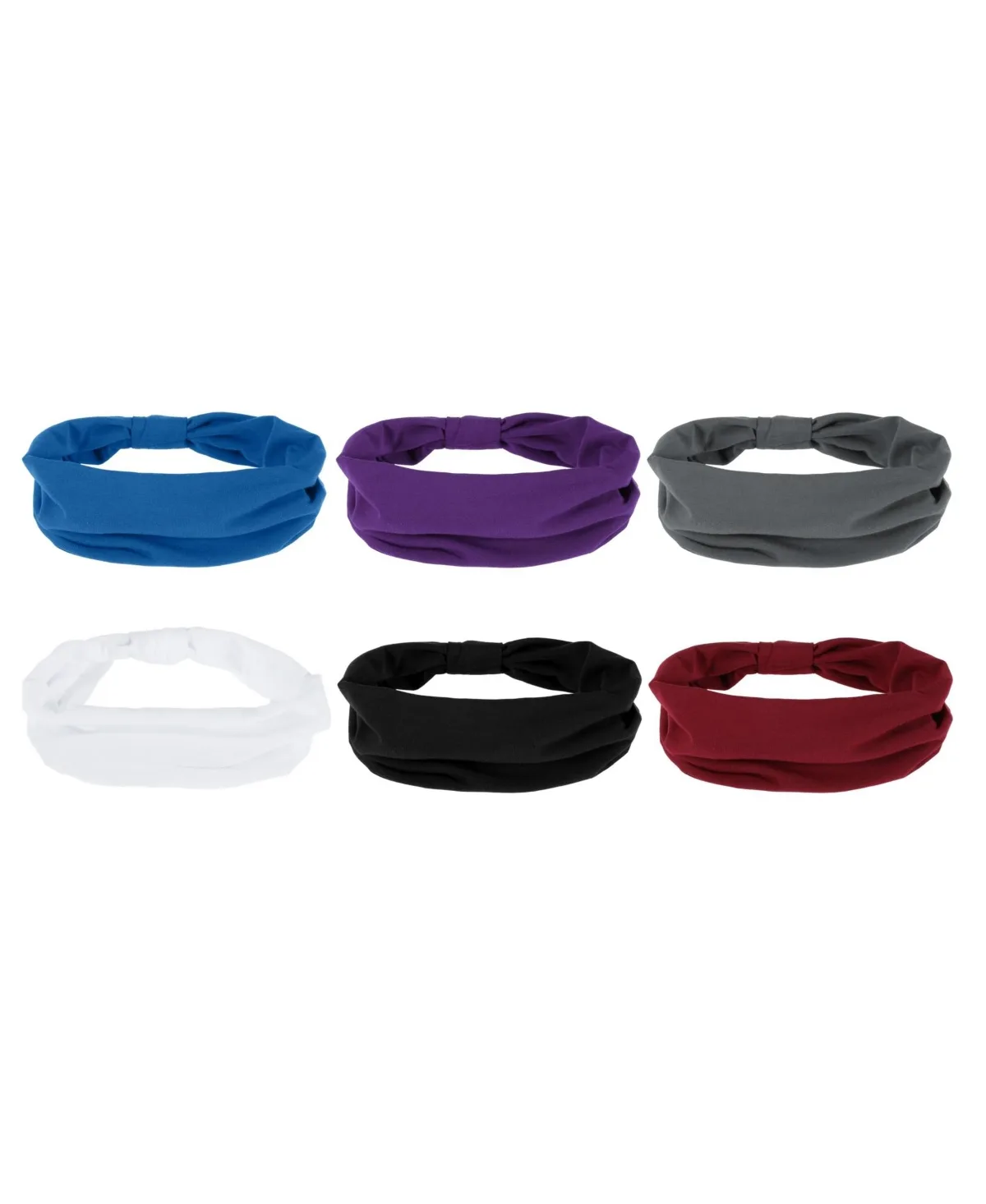 Wide Non-Slip Stretchy Headbands, 6-Pack by Peneyon