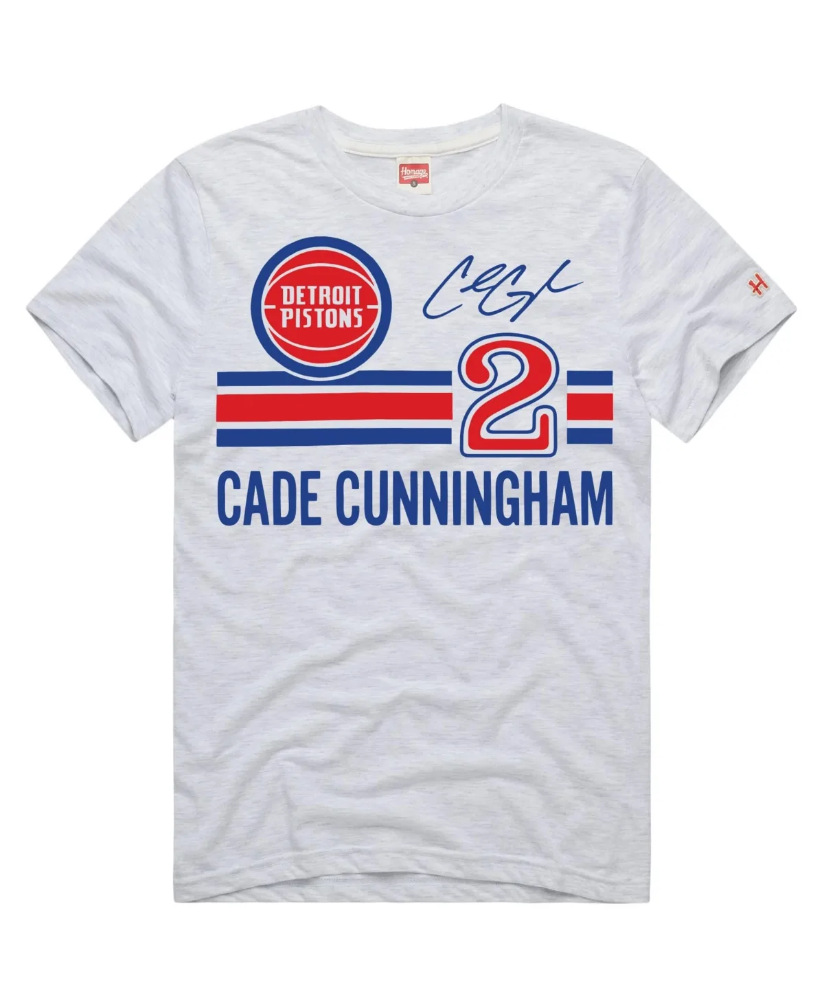 Cade Cunningham Detroit Pistons Jersey Remix Tri-Blend T-Shirt by Homage