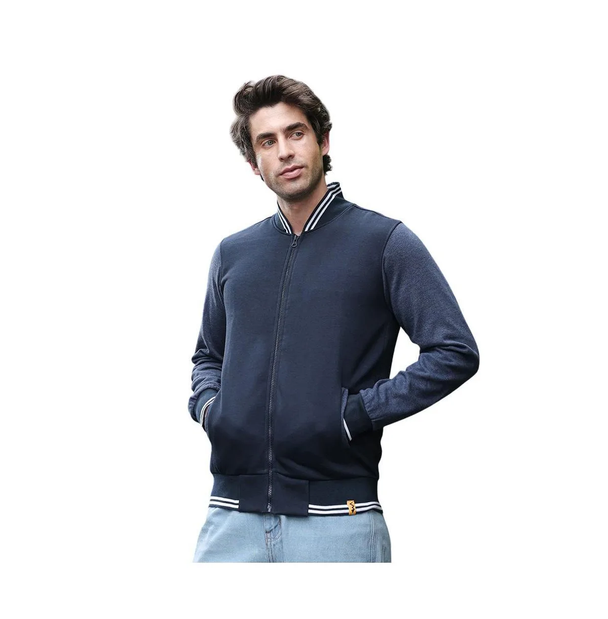 Block Fleece Jacket by Campus Sutra
