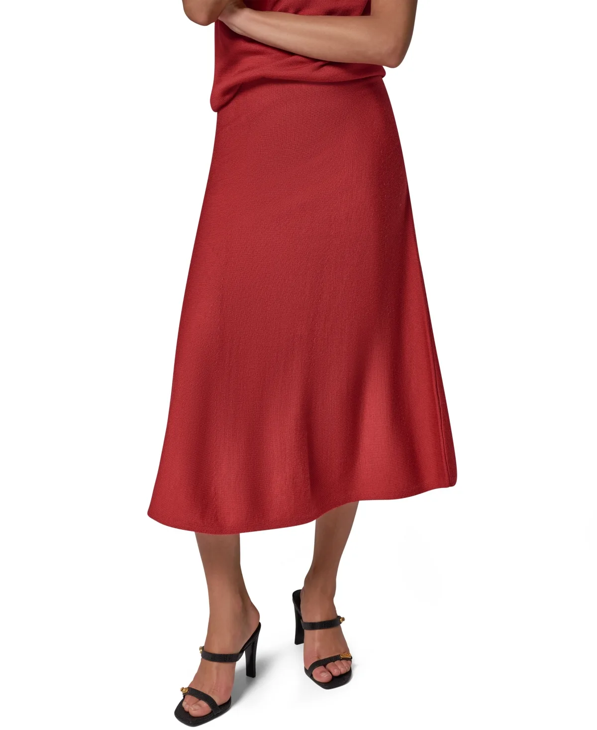A-Line Midi Pull-On Skirt by Donna Karan New York