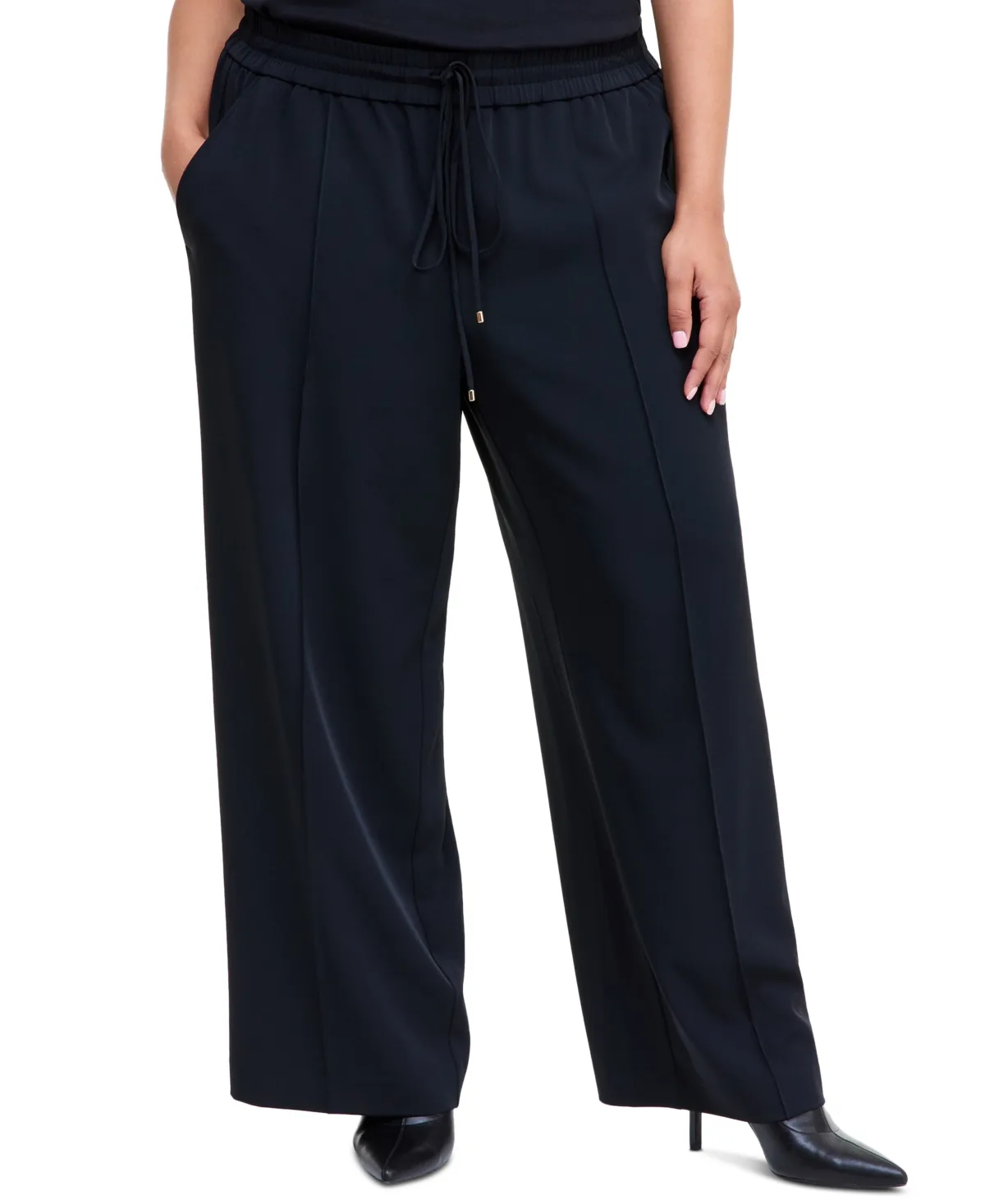 High-Waist Wide-Leg Pull-On Pants by INC International Concepts