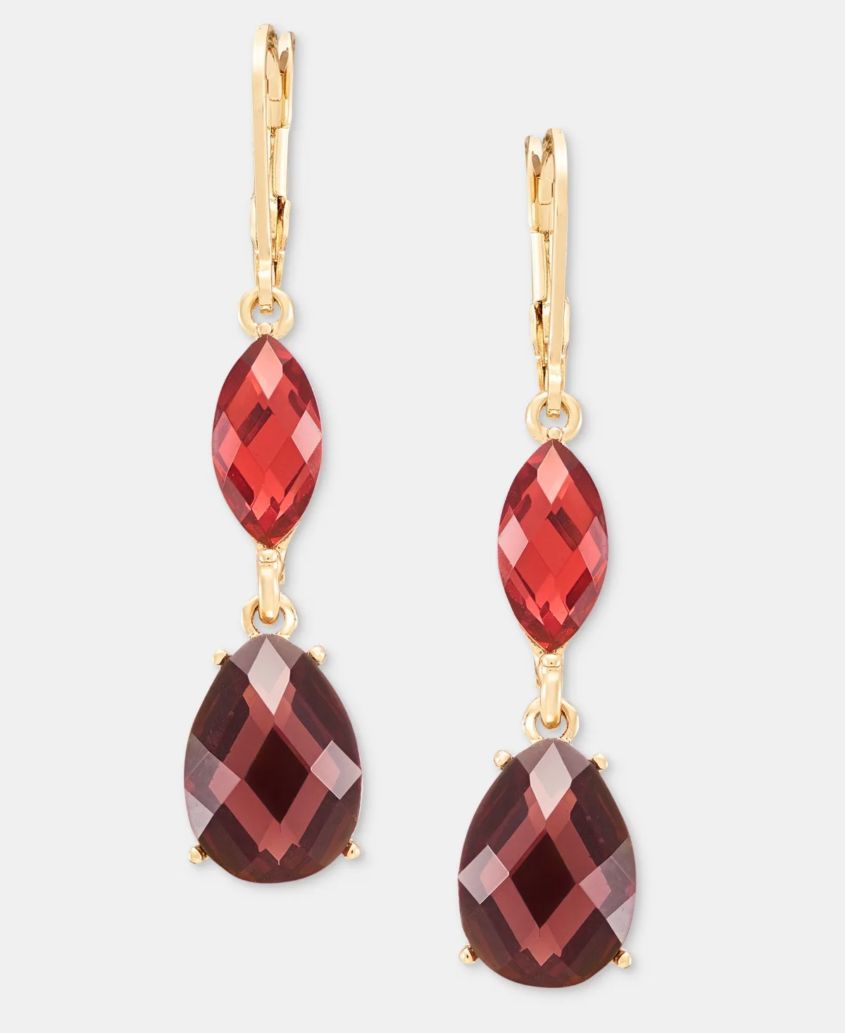 Crystal Gold-Tone Linear Dangle Earrings by Anne Klein