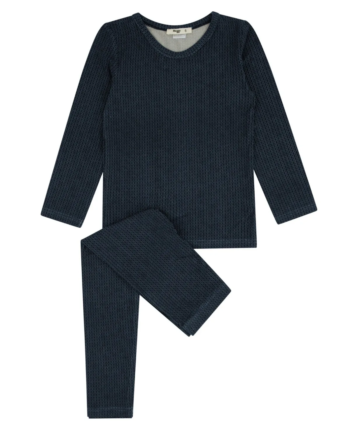 Long-Sleeve Waffle-Textured Knit Ombre-Printed Top and Pants, 2-Piece Set by Noggiwear