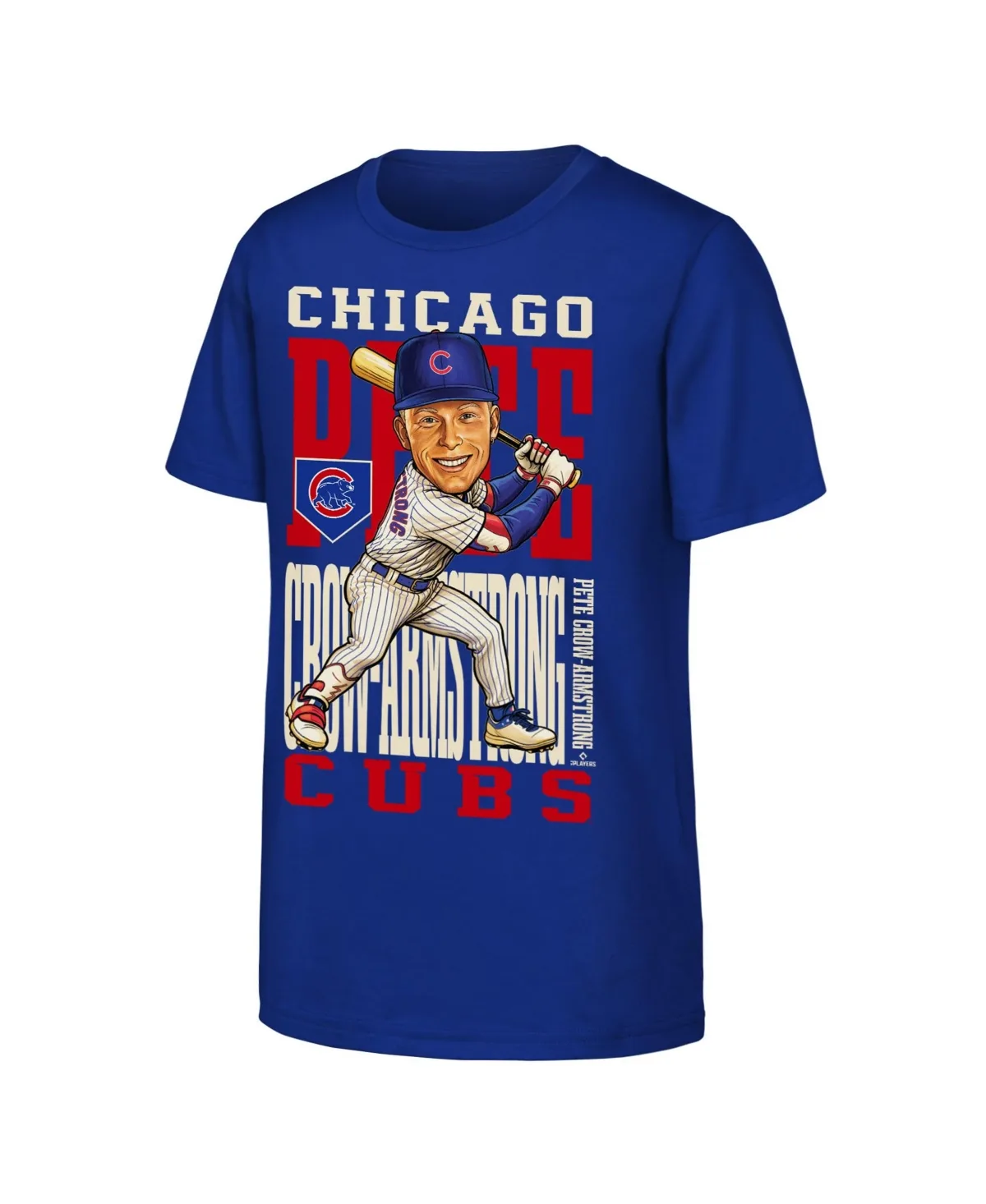 Pete Crow-Armstrong Royal Chicago Cubs Caricature Clash T-Shirt by Outerstuff