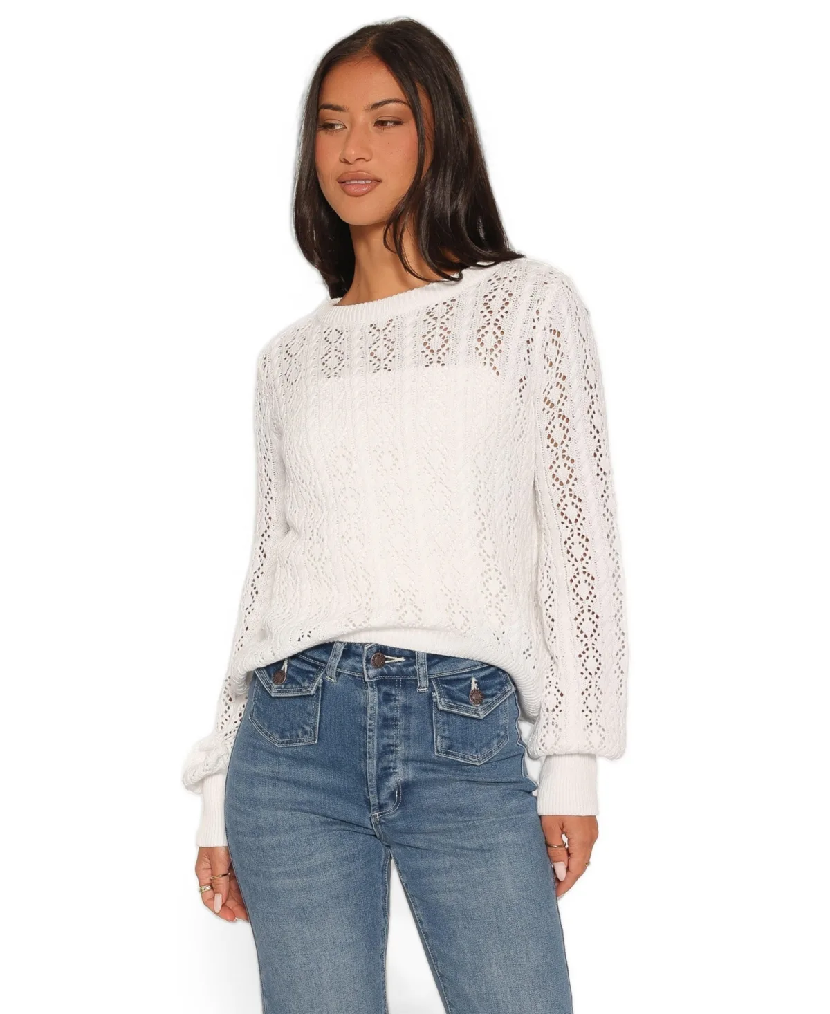 Tyler Pointelle Sweater by Petal and Pup