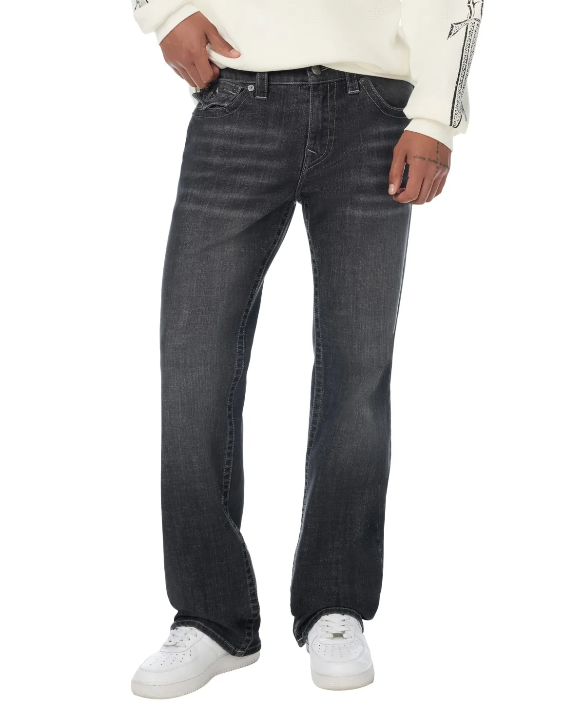 Billy Graphic Flap Bootcut Dark-Wash Jeans by True Religion