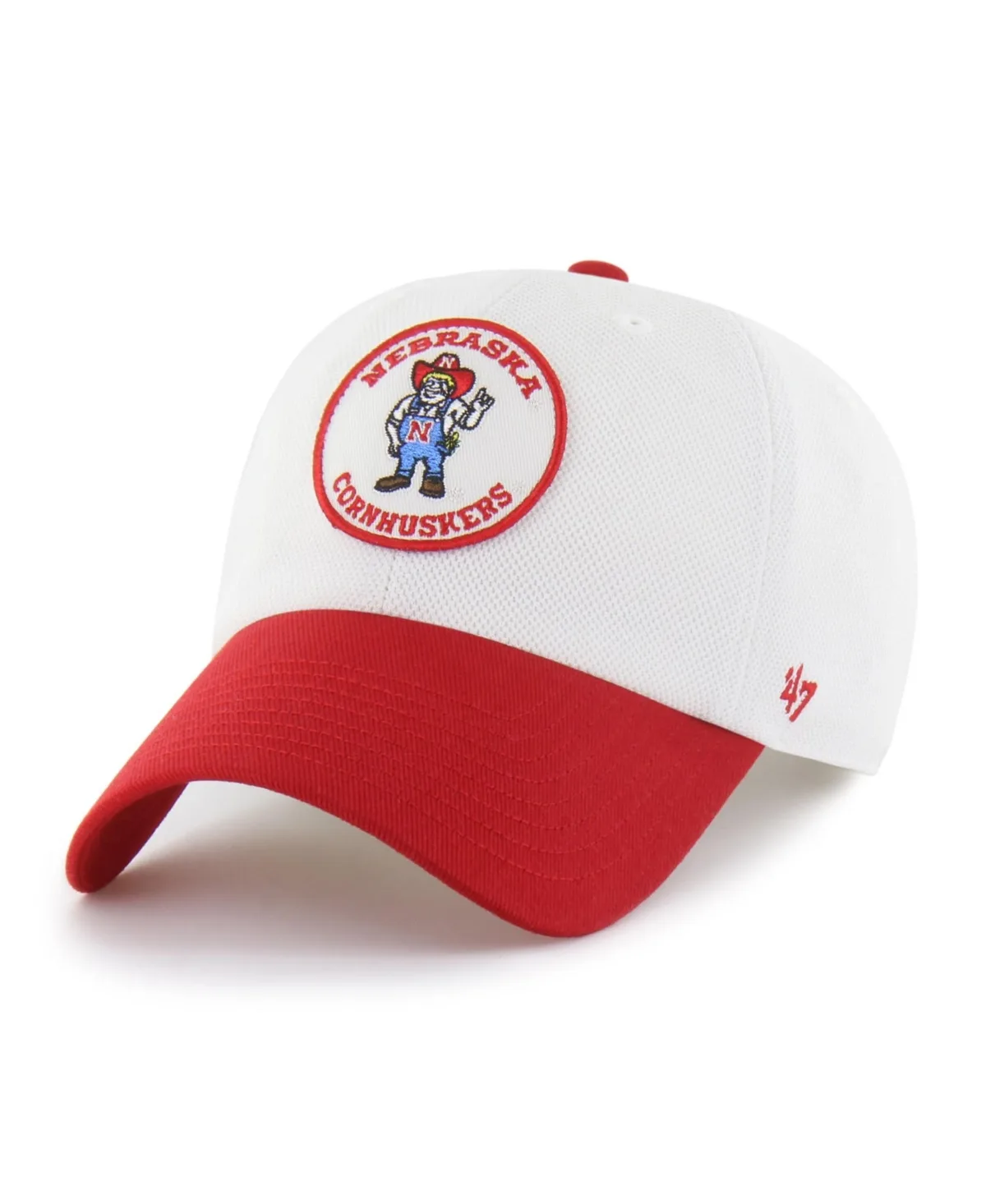 Nebraska Huskers Clean Up Pique Low-Crown Adjustable Baseball Cap by 47 Brand