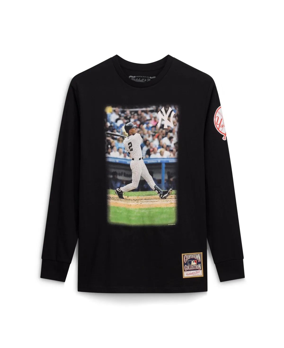 Derek Jeter New York Yankees Player Graphic Long Sleeve T-Shirt by Mitchell & Ness
