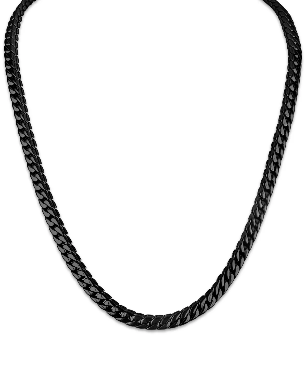 Blue Ion-Plated Curb Link Double-Layer Necklace by Esquire Mens Jewelry